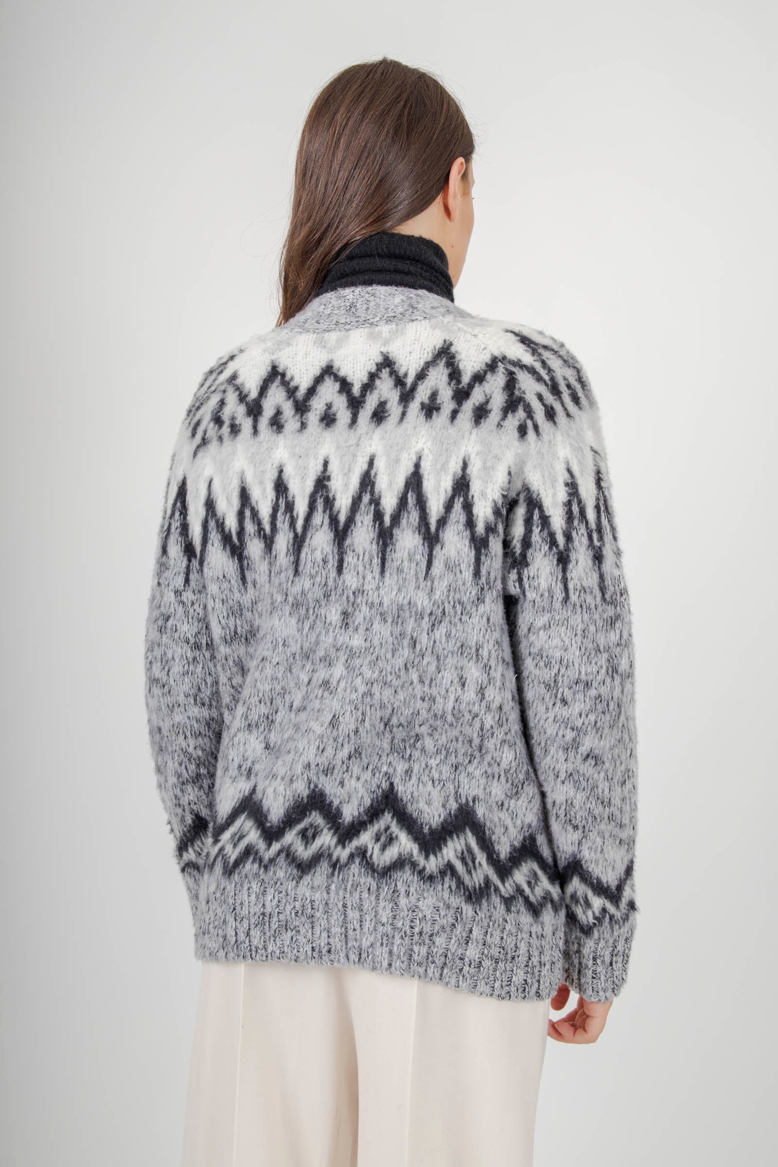 Jacquard Cardigan - 5