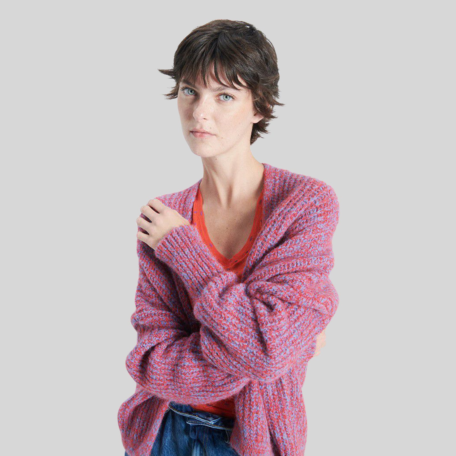 American Vintage Cardigan East Rosa Donna - 5