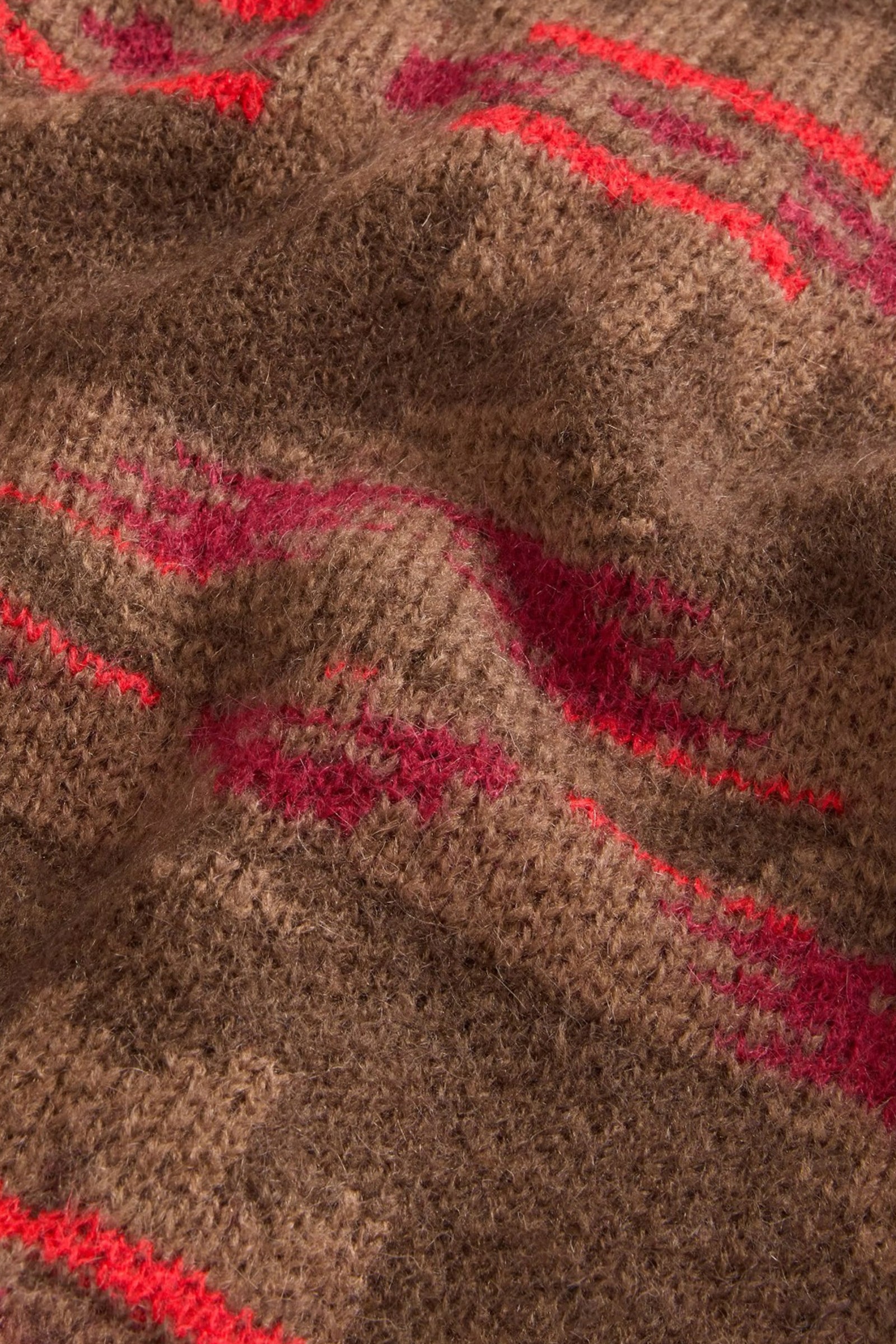 Woolrich Maglia Girocollo Fair Isle Marrone Donna - 4