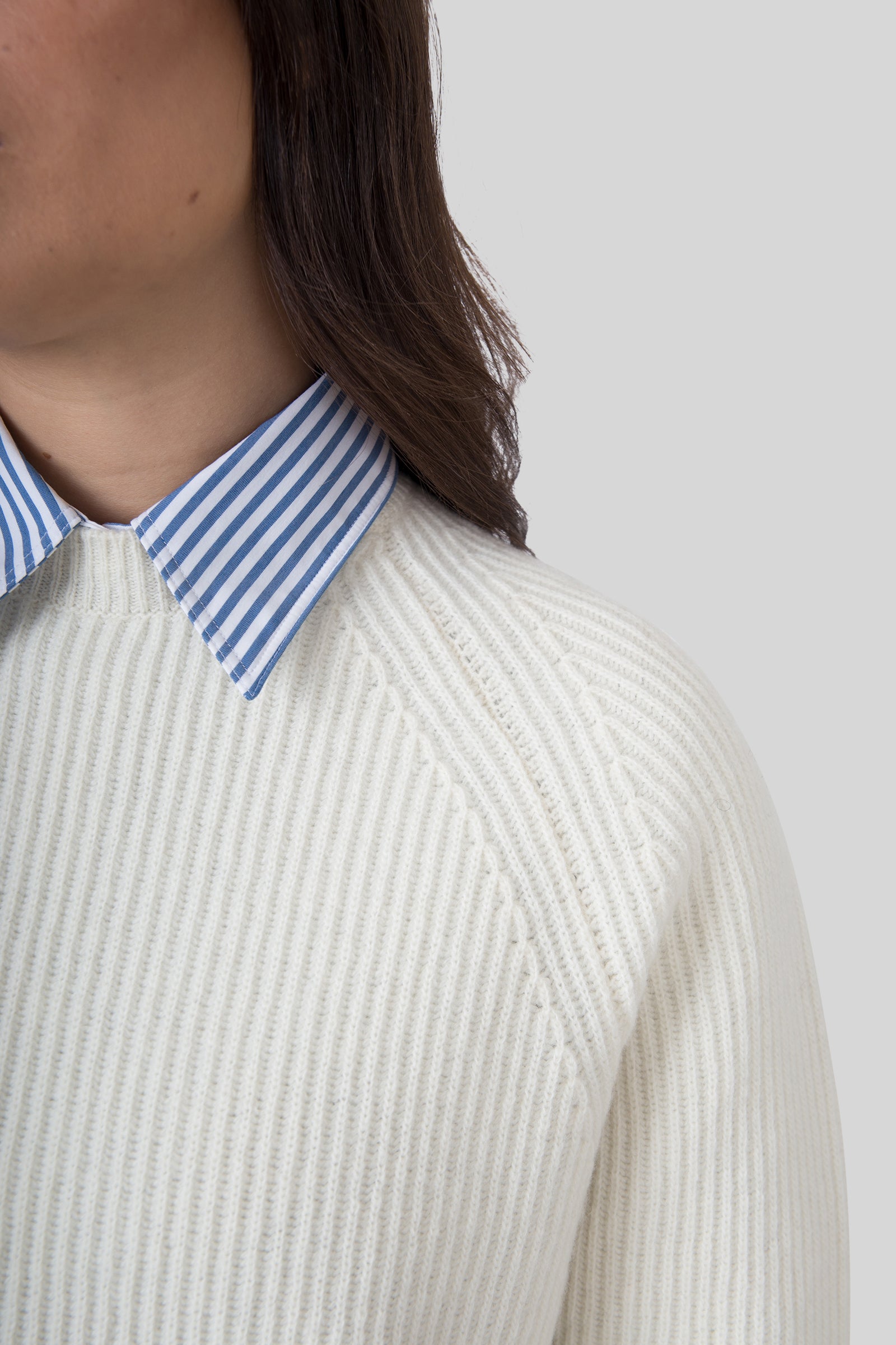 Grifoni Maglia Girocollo Inglese Panna Donna - 2