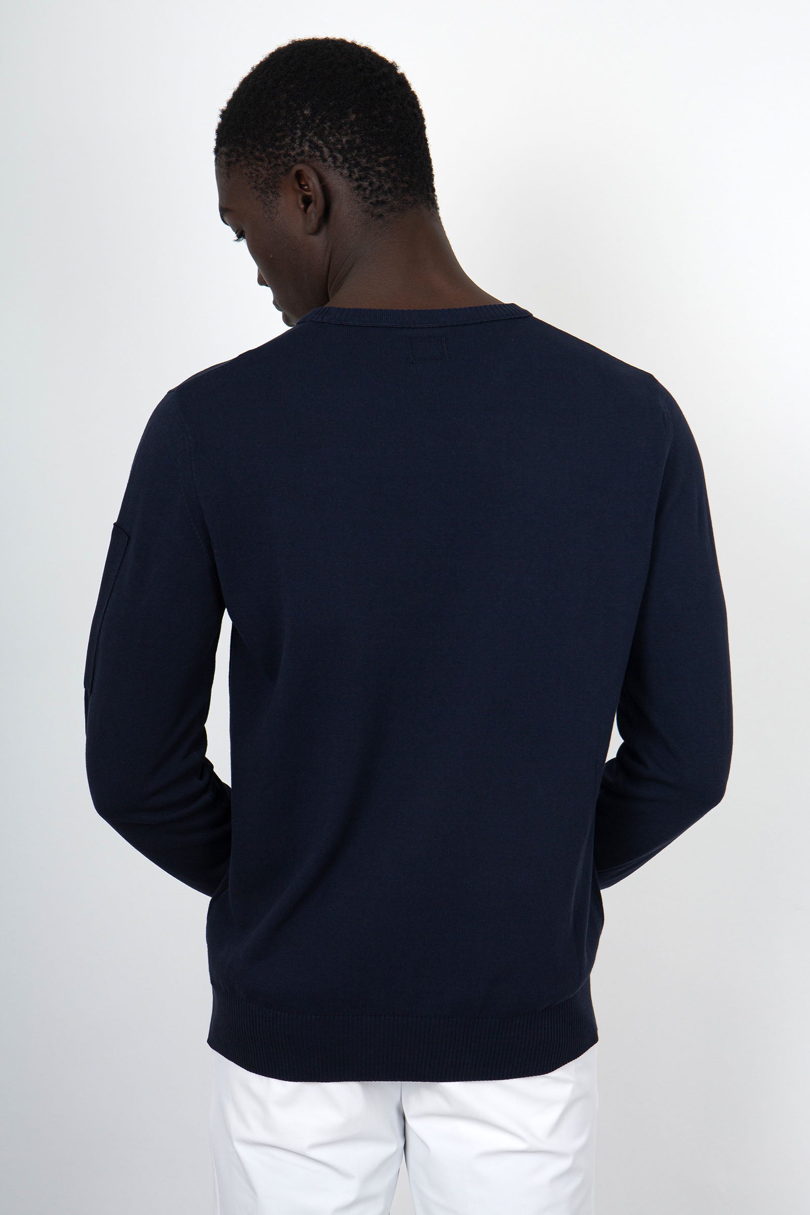 C.P. Company Blue Cotton Crepe Sweater - 4