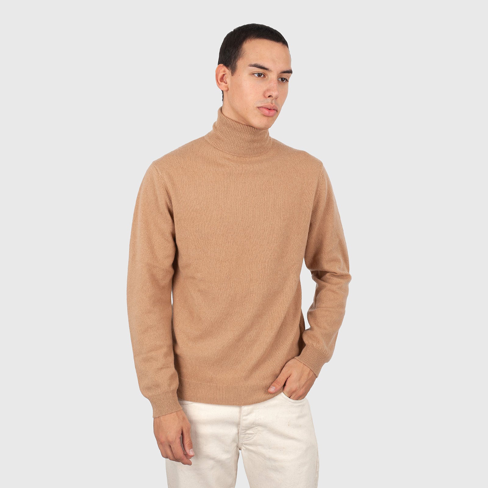 Absolut Cashmere Maglia Dolcevita Staff Nocciola Uomo - 6