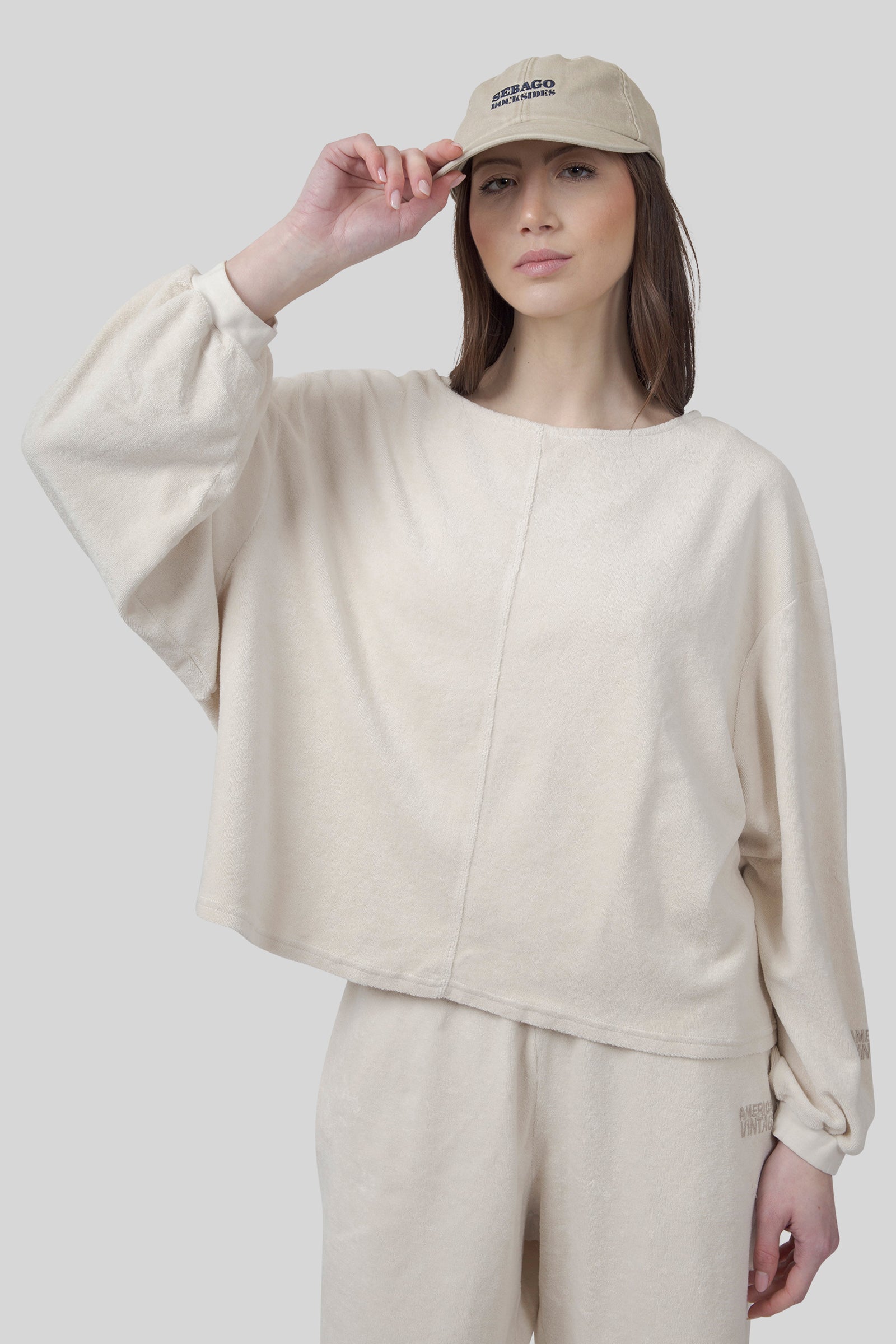 American Vintage Felpa Fuxow Crema Donna - 5