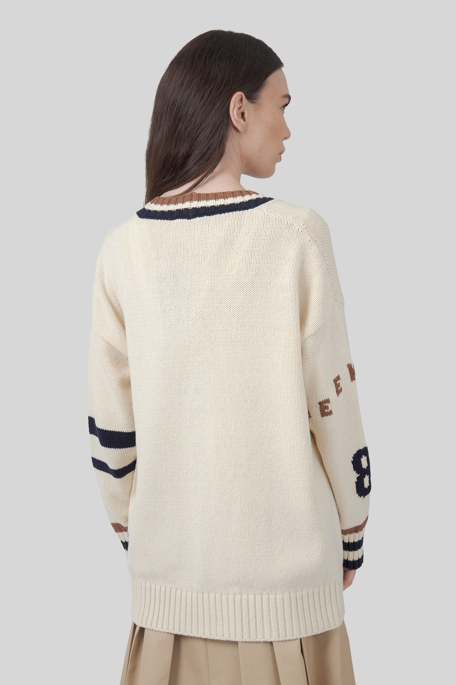Max Mara Weekend Cardigan Blasone Beige Chiaro Donna - 4