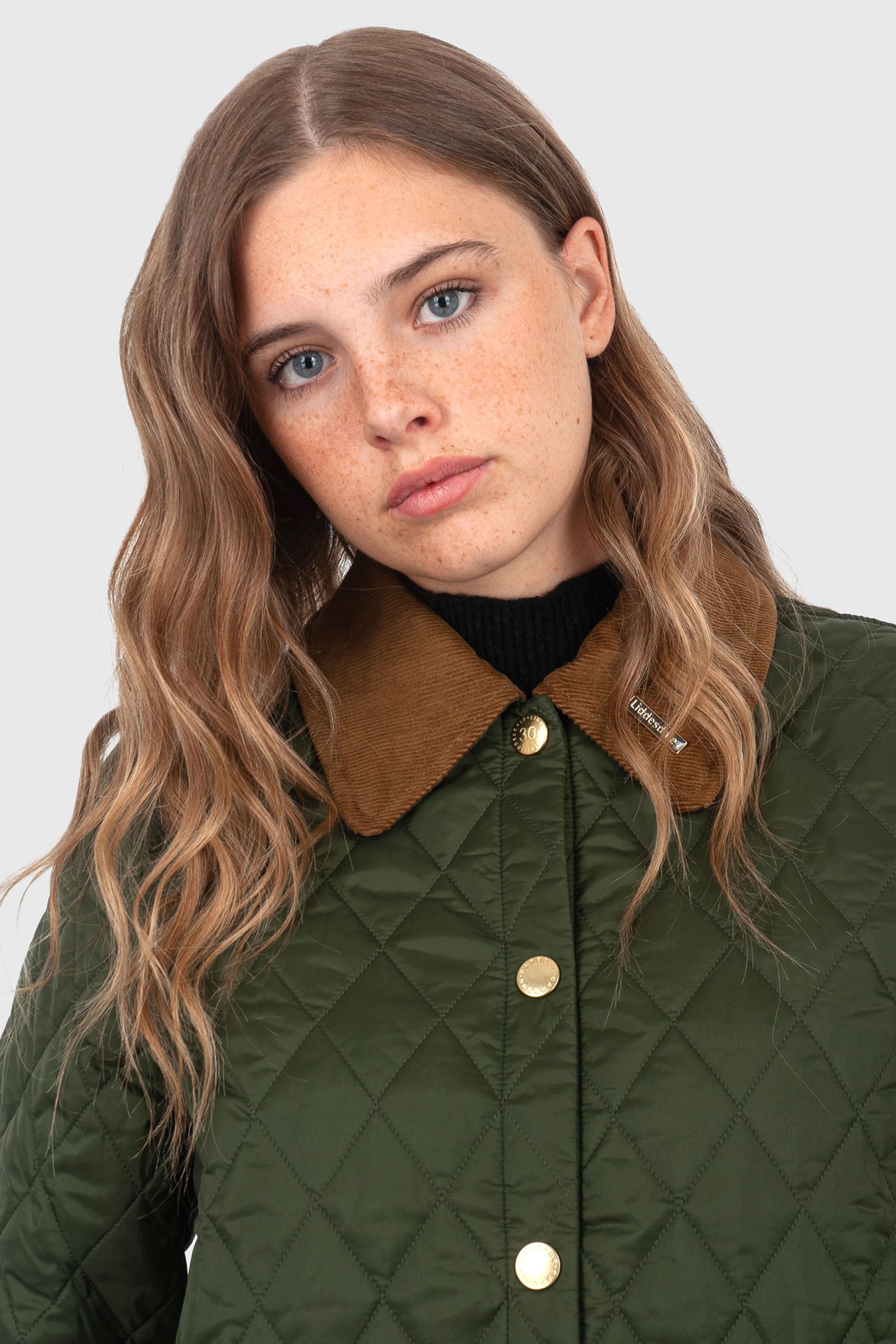 Barbour 30th Anniverasry Cropped Liddesdale Quilted Verde Oliva Donna - 2