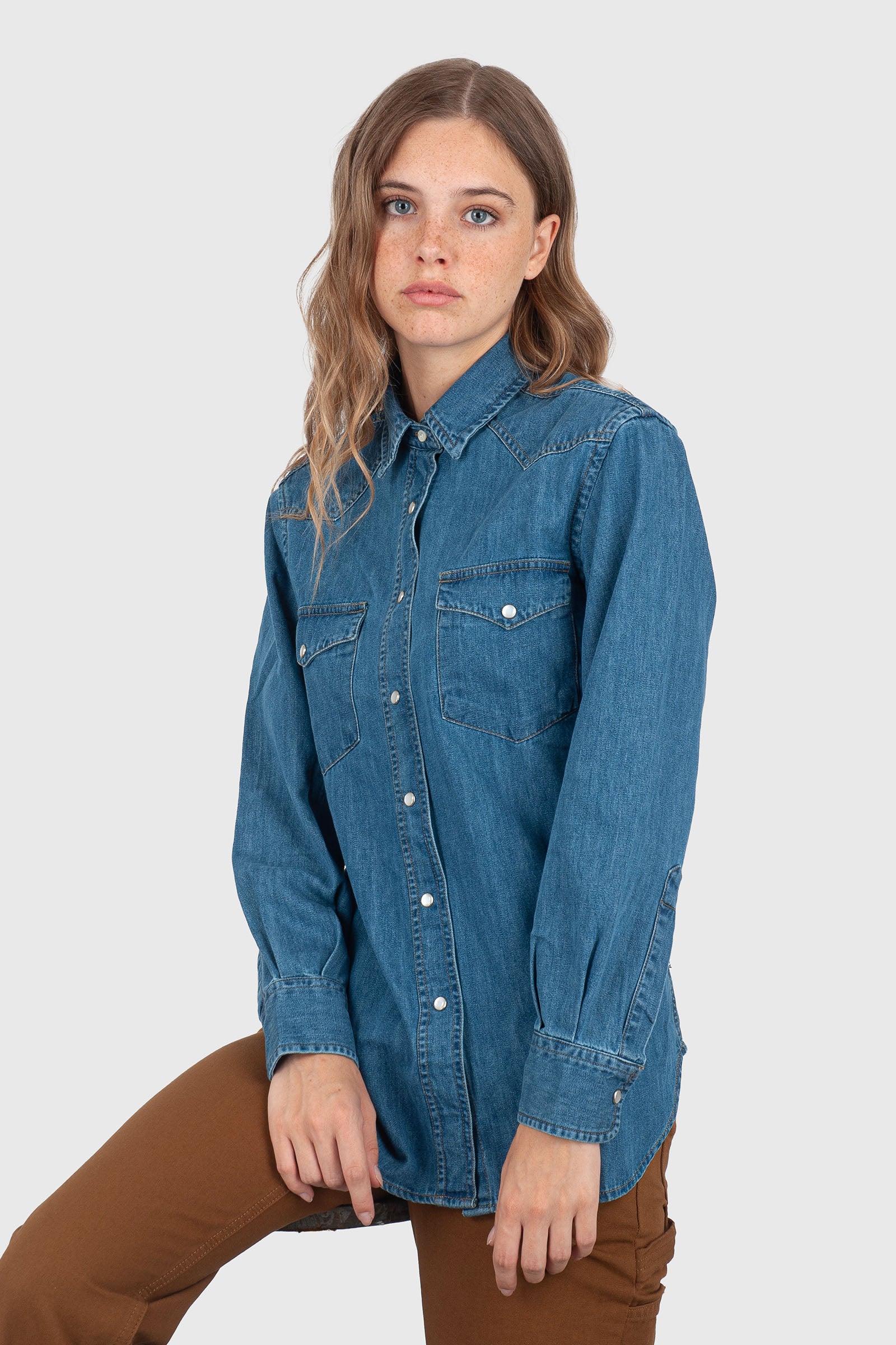 Aspesi Camicia Denim Denim Medio Donna - 7