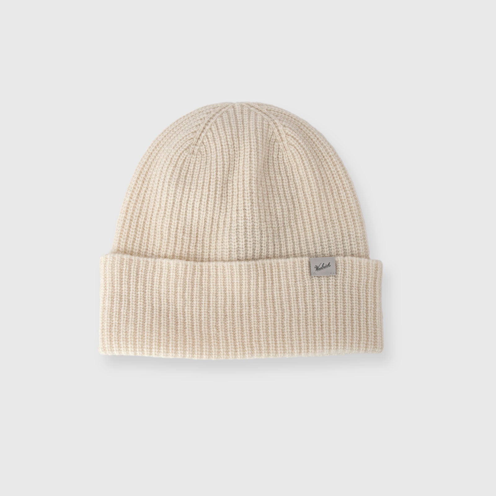 Woolrich Knitted Ribbed Beanie Crema Unisex - 4