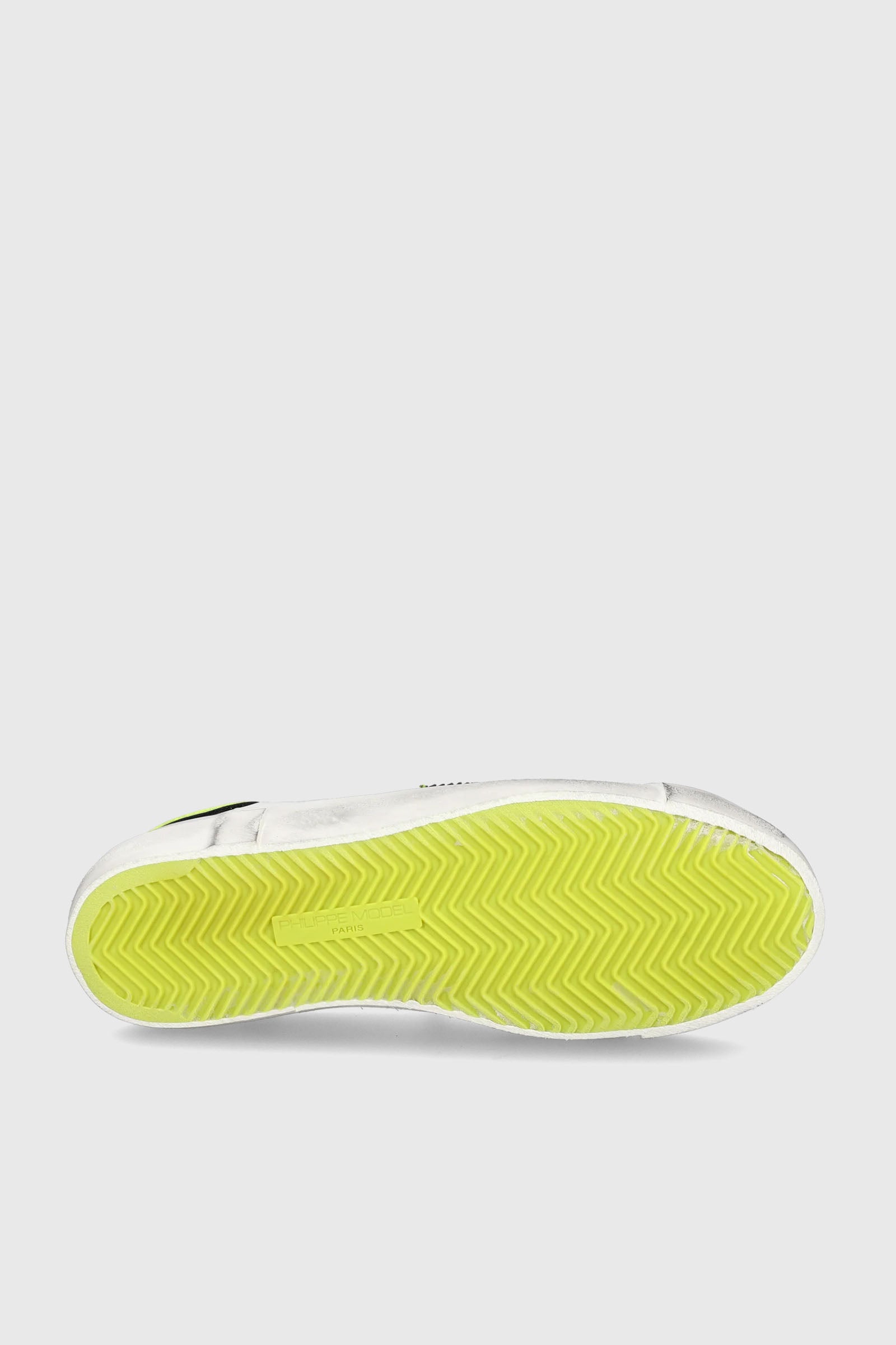 Philippe Model Sneakers PRSX Veau Broderie Leather White/Yellow Fluo - 6