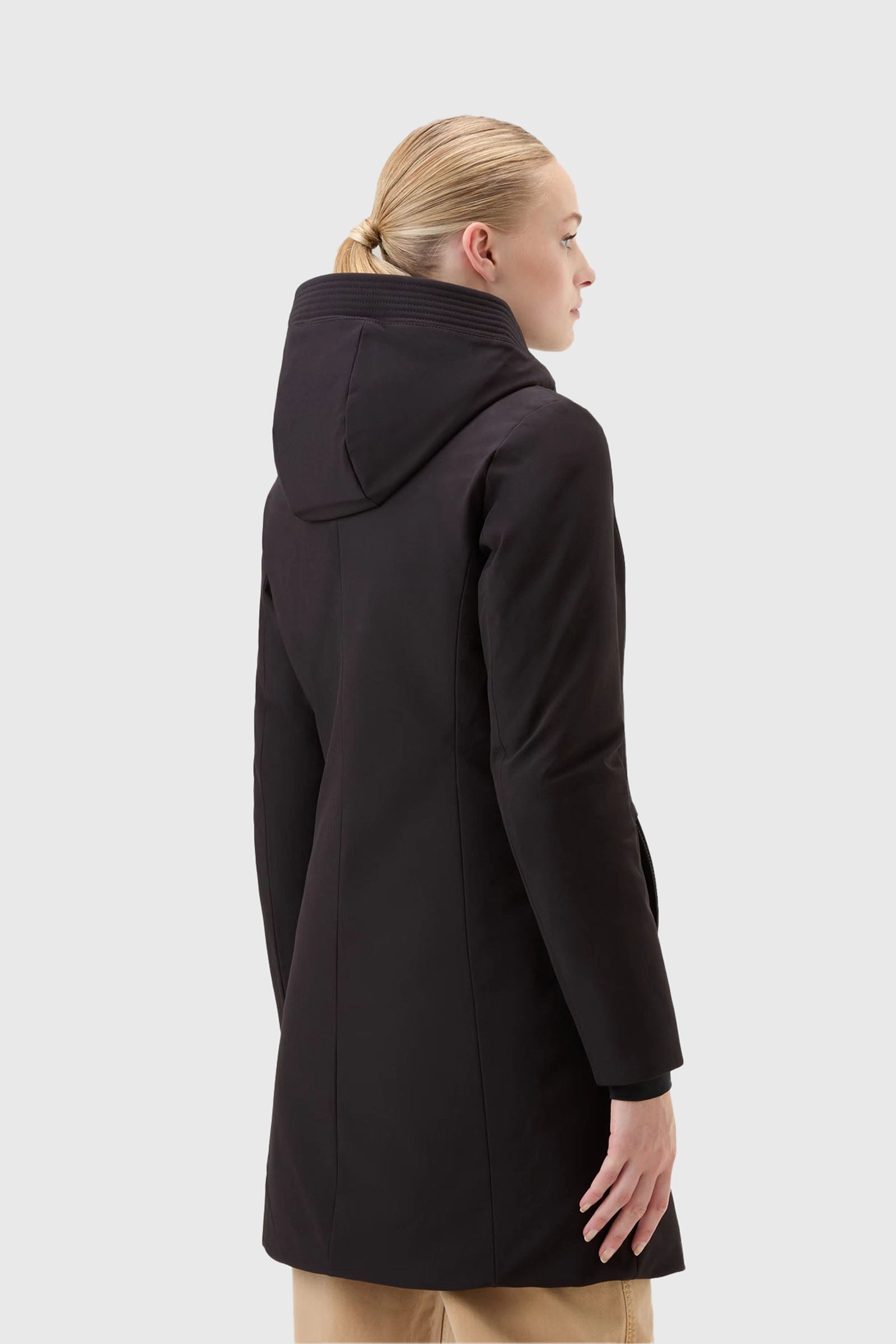 Woolrich Parka Firth In Tech Softshell Nero Donna - 3