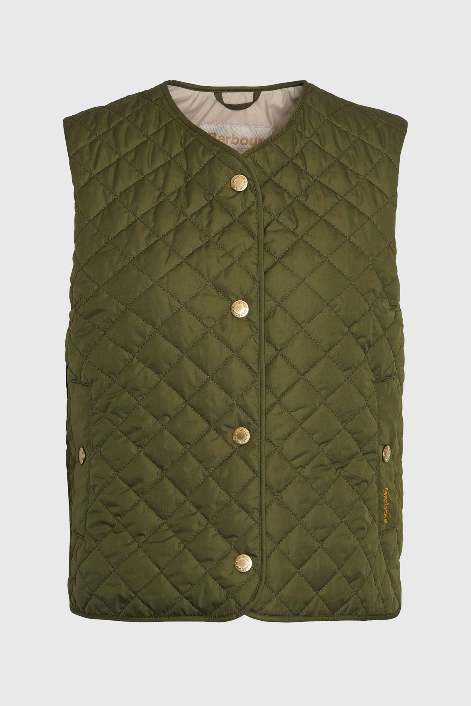 Barbour Gilet Trapuntato Lorelei Verde Oliva Donna - 7