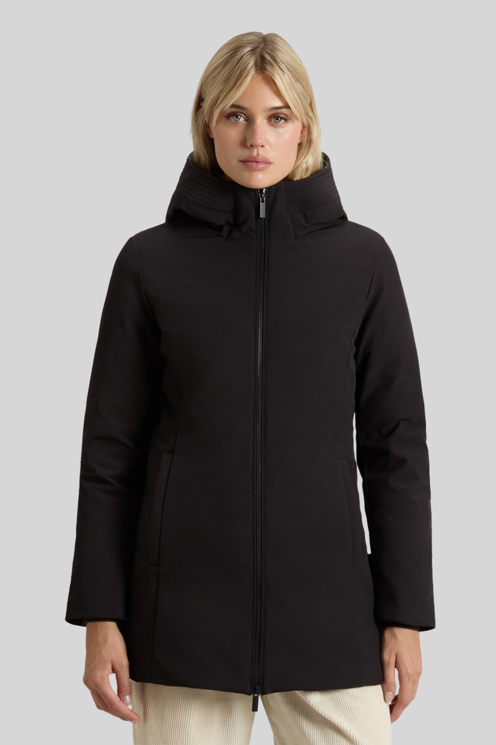 Woolrich Firth Parka In Tech Softshell Nero Donna - 1