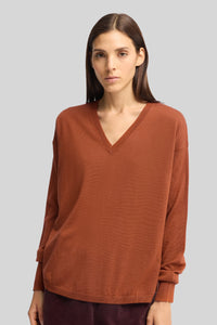 Aspesi Maglia Scollo V In Lana Zucca Donna aspesi