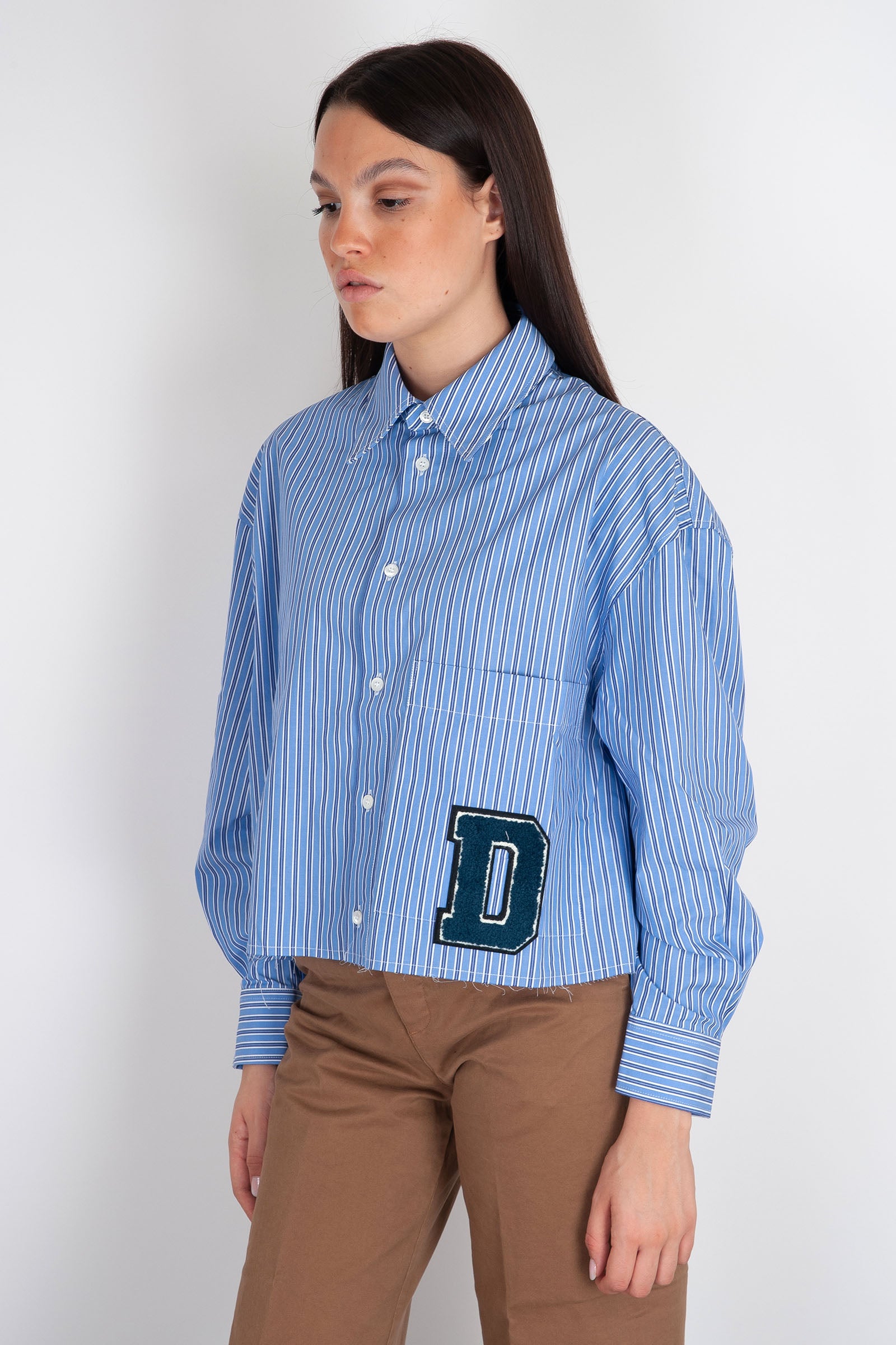Department Five Lita Boxi Cotton Shirt Light Blue - 3