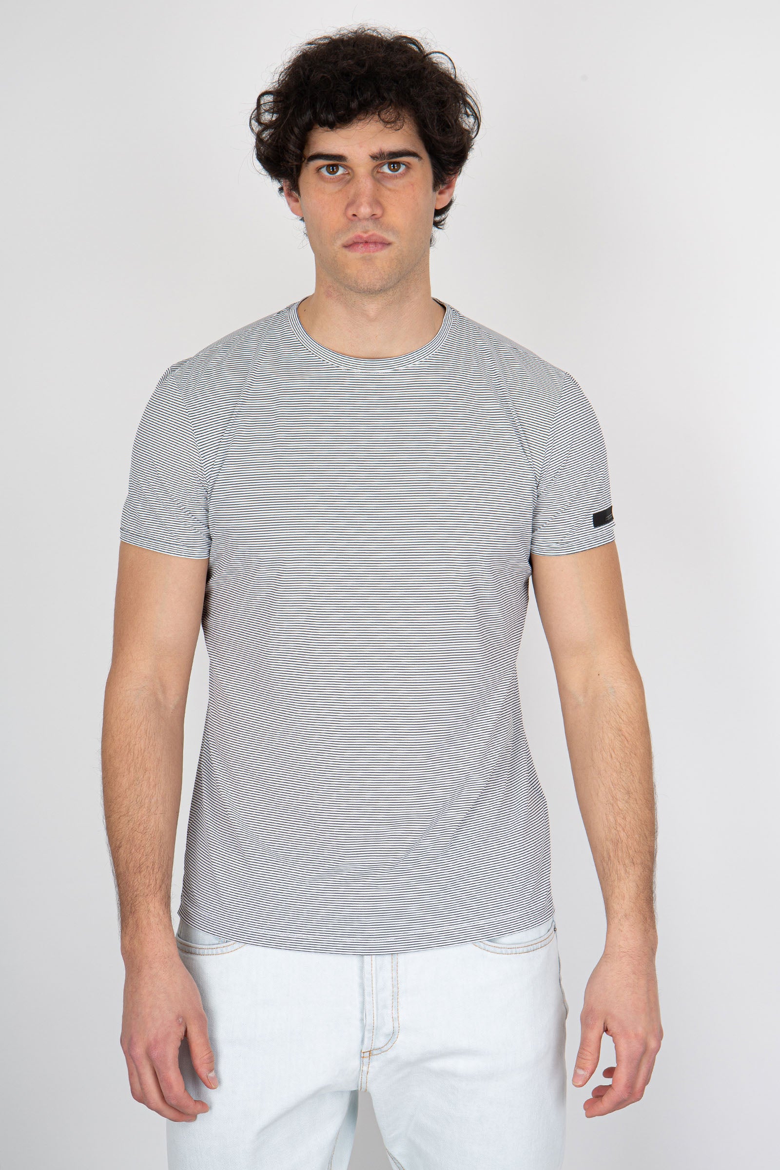 Rrd T-shirt Shirty Stripe Blu Scuro Uomo - 3