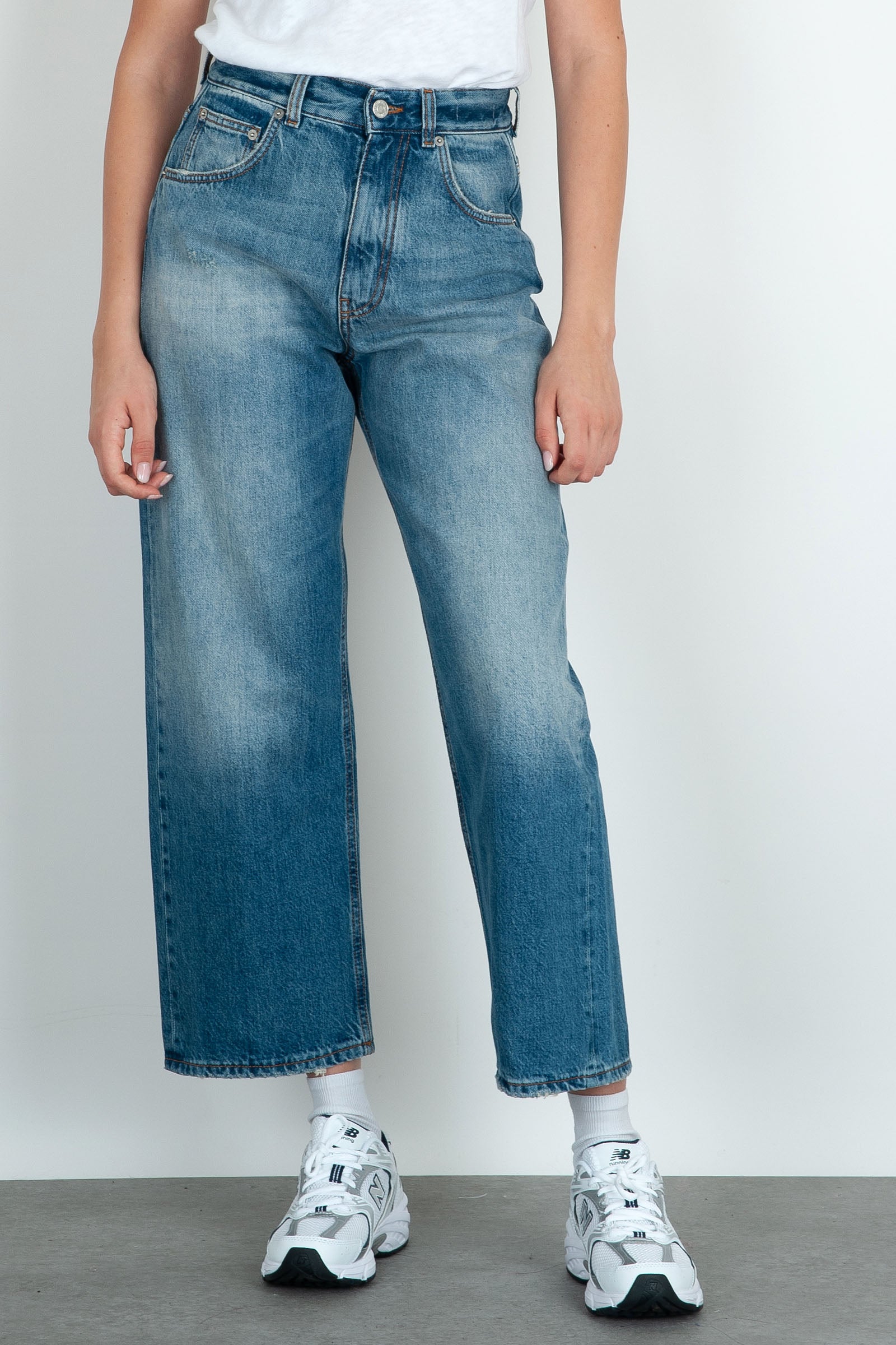 Grifoni Jeans Regular Denim Blu Medio Cimosato - 1