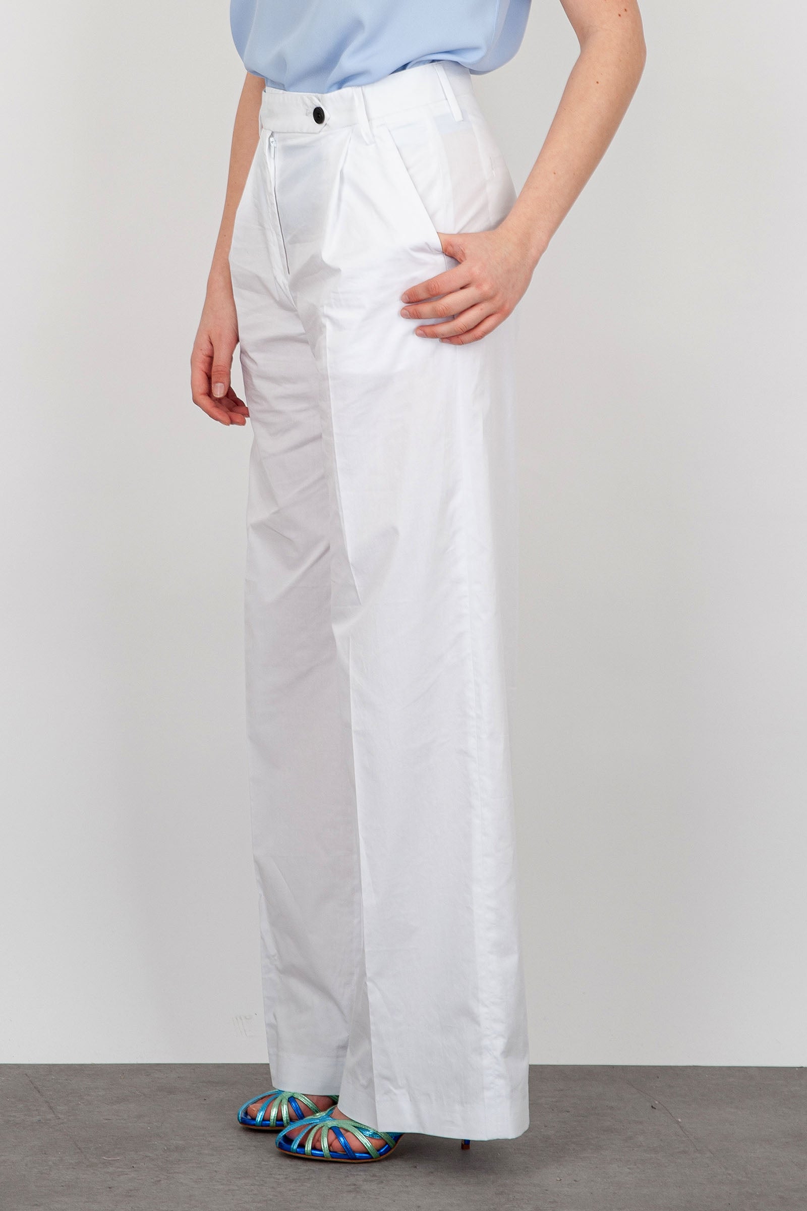 Department Five Fairmont Wide-leg Pincers Trousers in White Cotton - 4