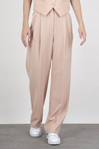 Semicouture Jody Synthetic Powder Pink Trousers semicouture