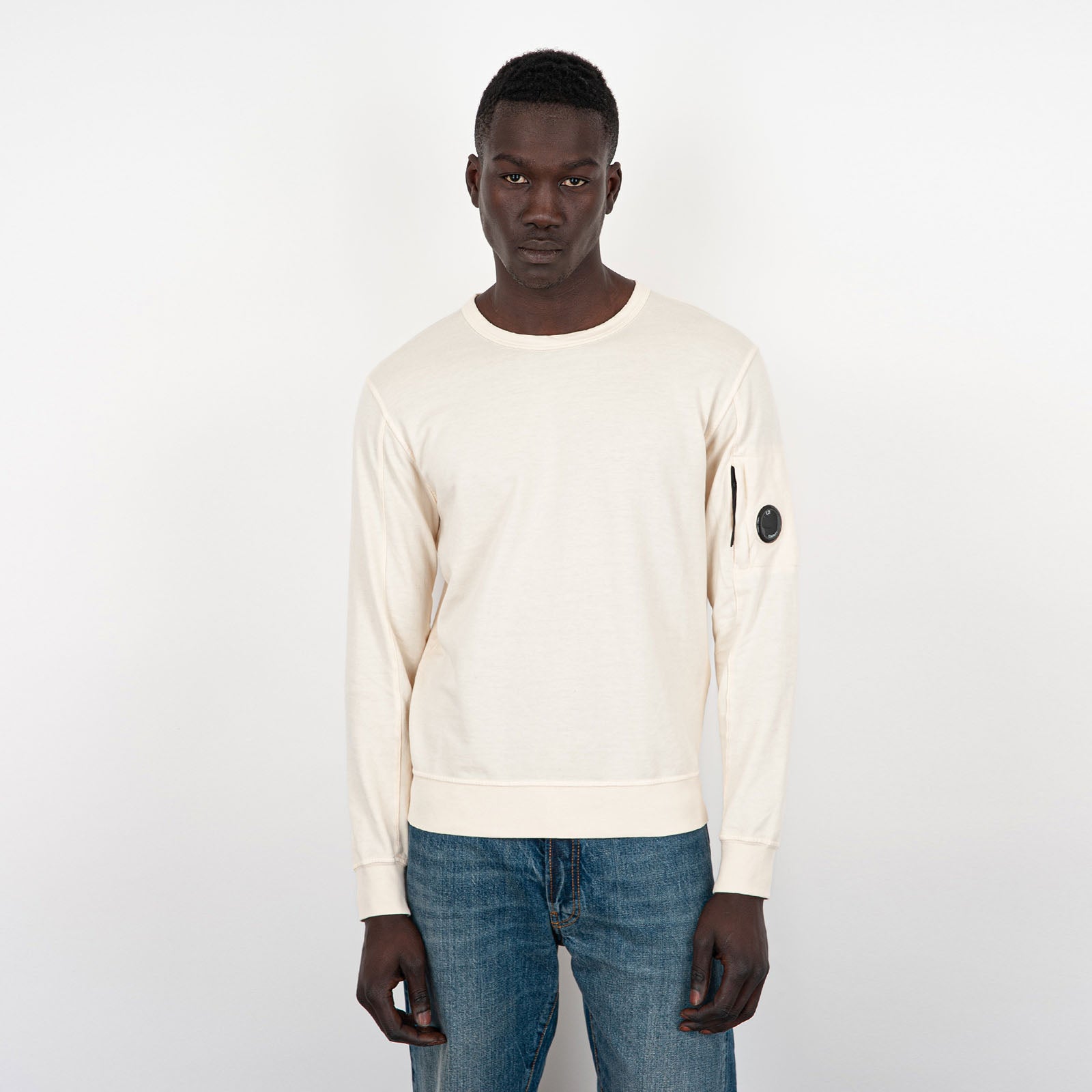 C.P. Company Sweatshirt Light Fleece Cotton Off-White - 6