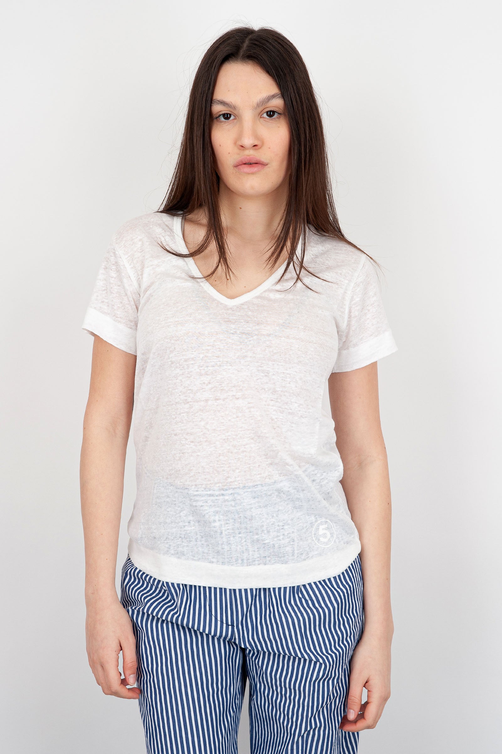 Department Five T-Shirt Doheny Linen White - 5