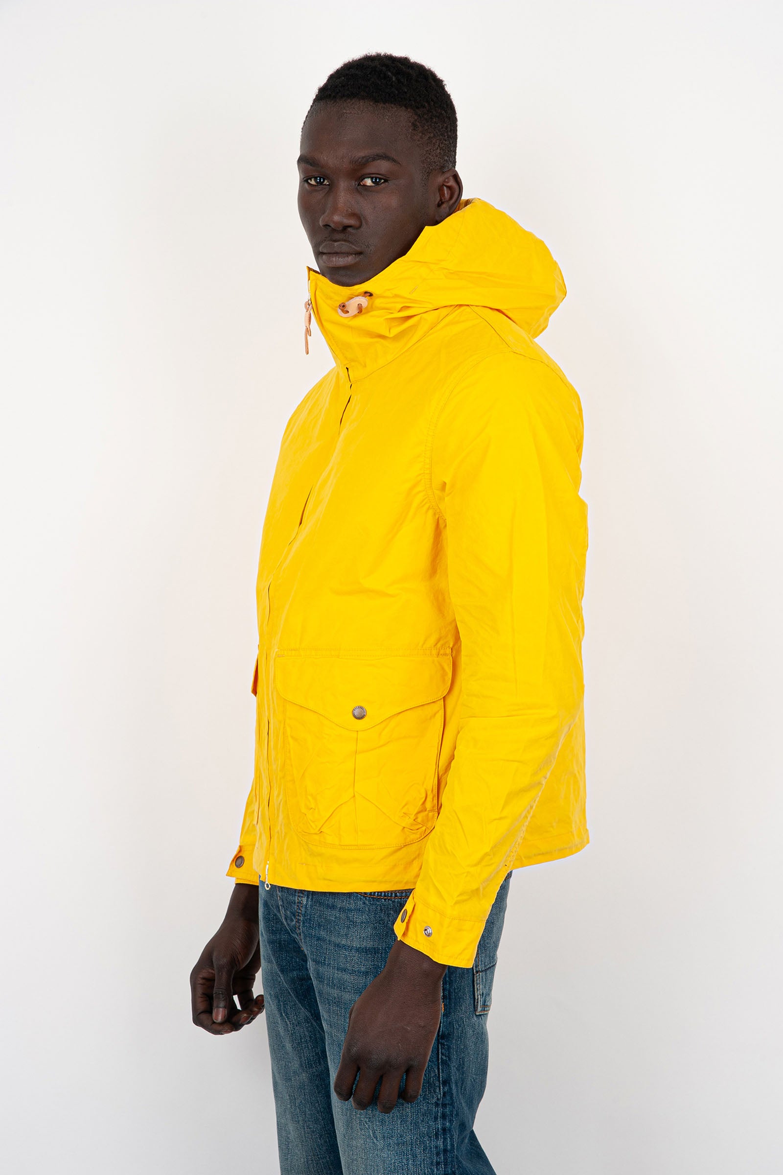Manifattura Ceccarelli Blazer Coat With Hood Yellow Cotton - 3