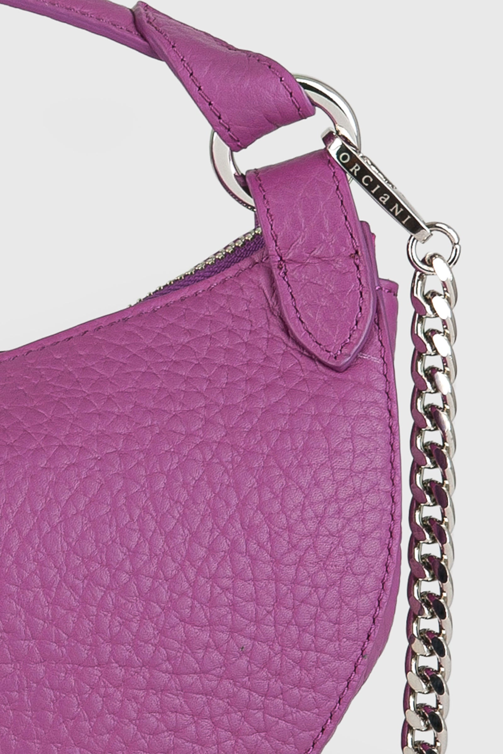 Orciani Mini Bag Hobo Soft in Pelle Lampone Donna SD0179LAMPONE - 4