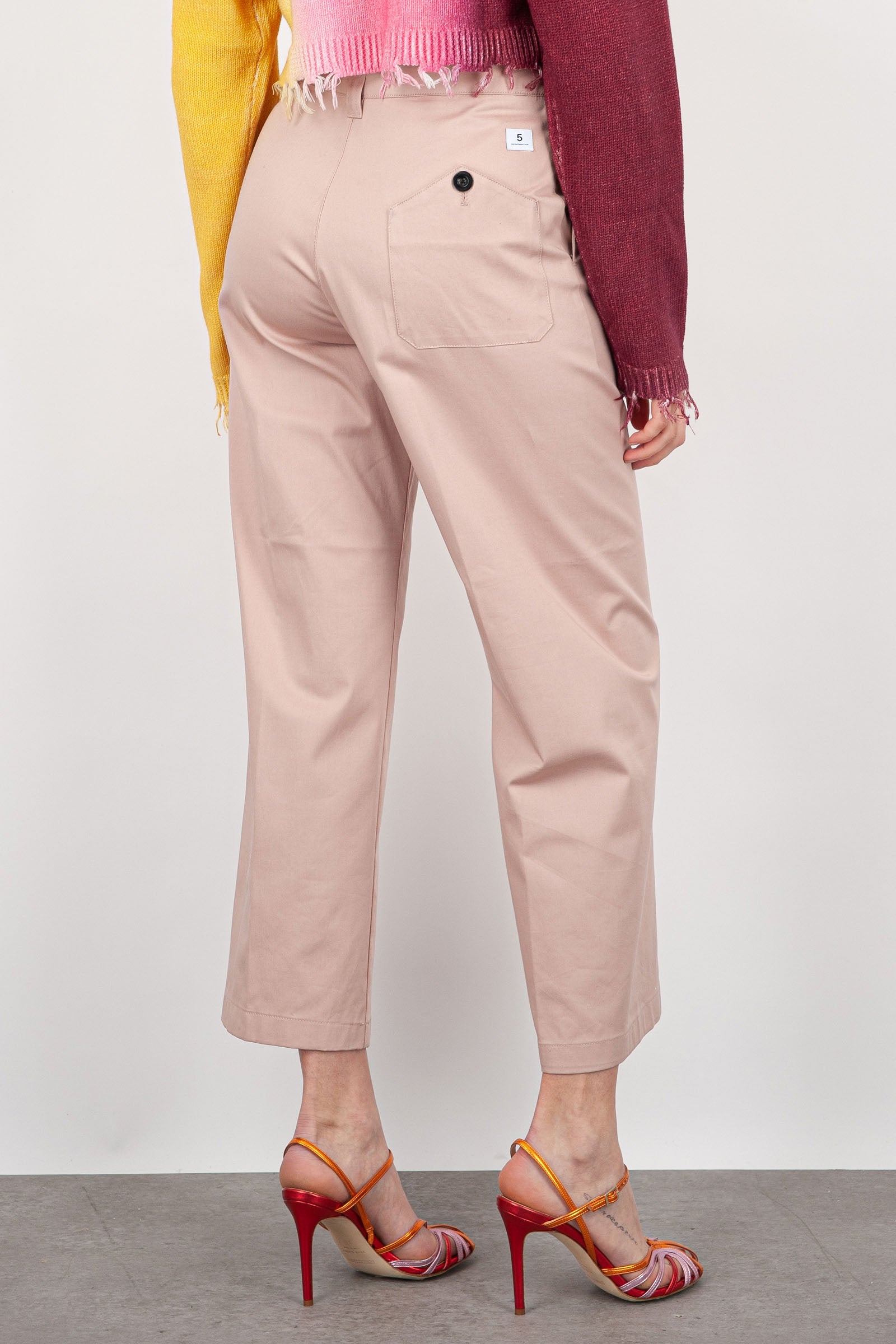 Department Five Crop Trousers Side No Cotton Light Pink - 5