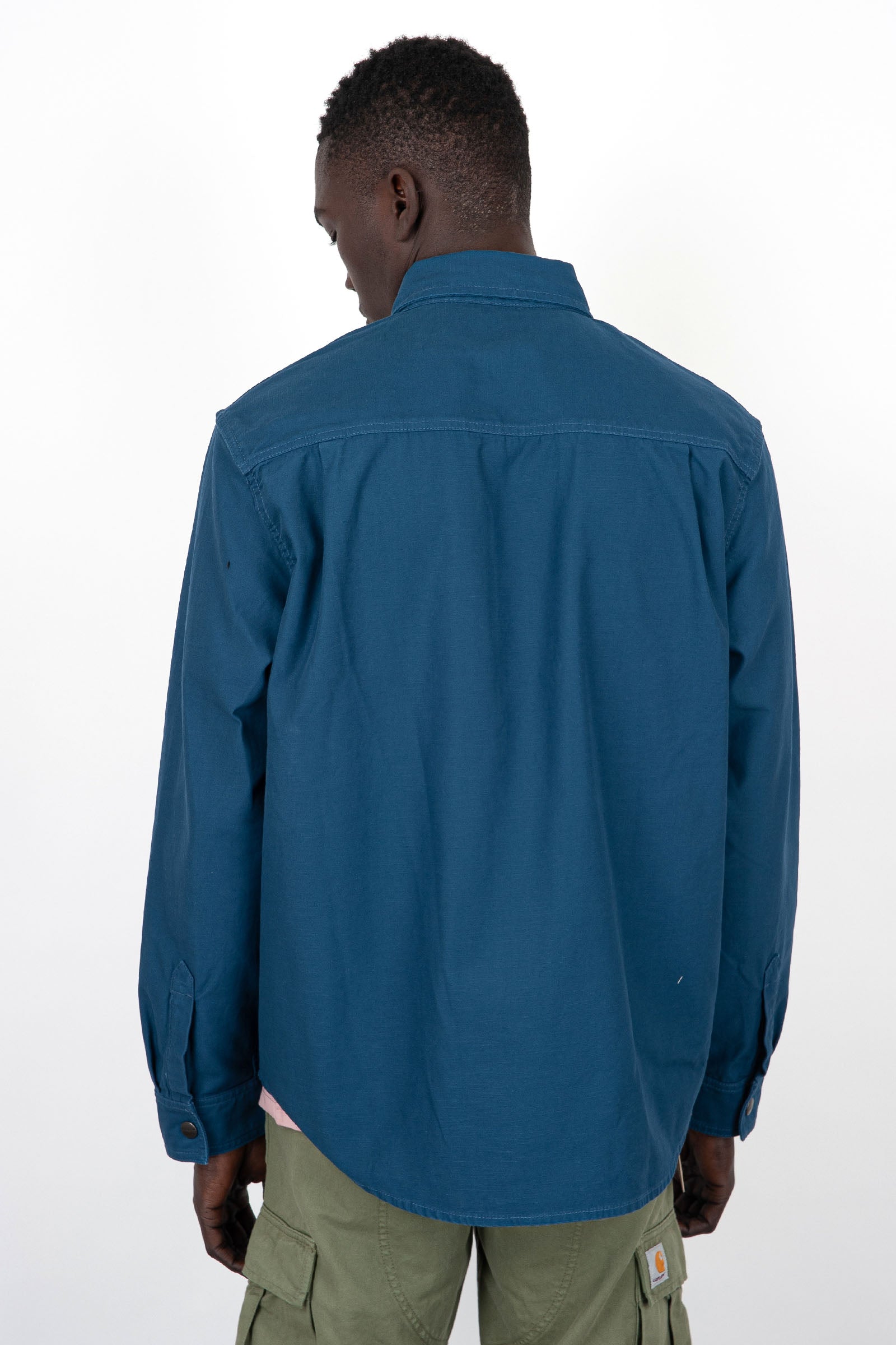 Carhartt WIP Shirt Jacket Hayworth Cotone Blu China - 4