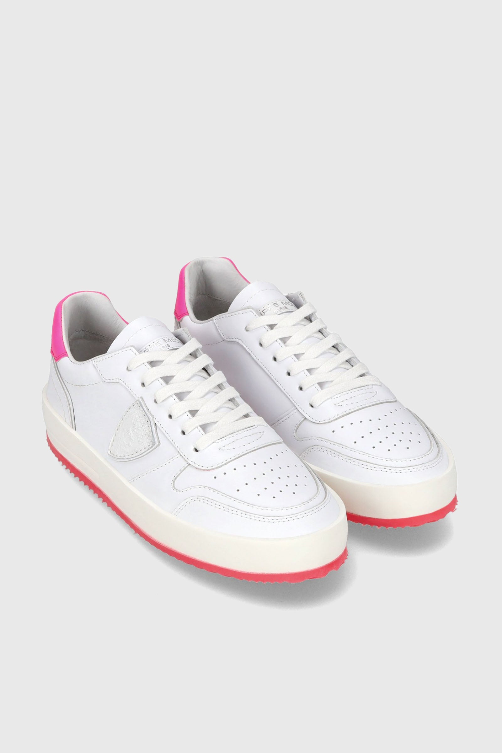 Philippe Model Sneaker Nice Veau Leather White/Fuxia - 2