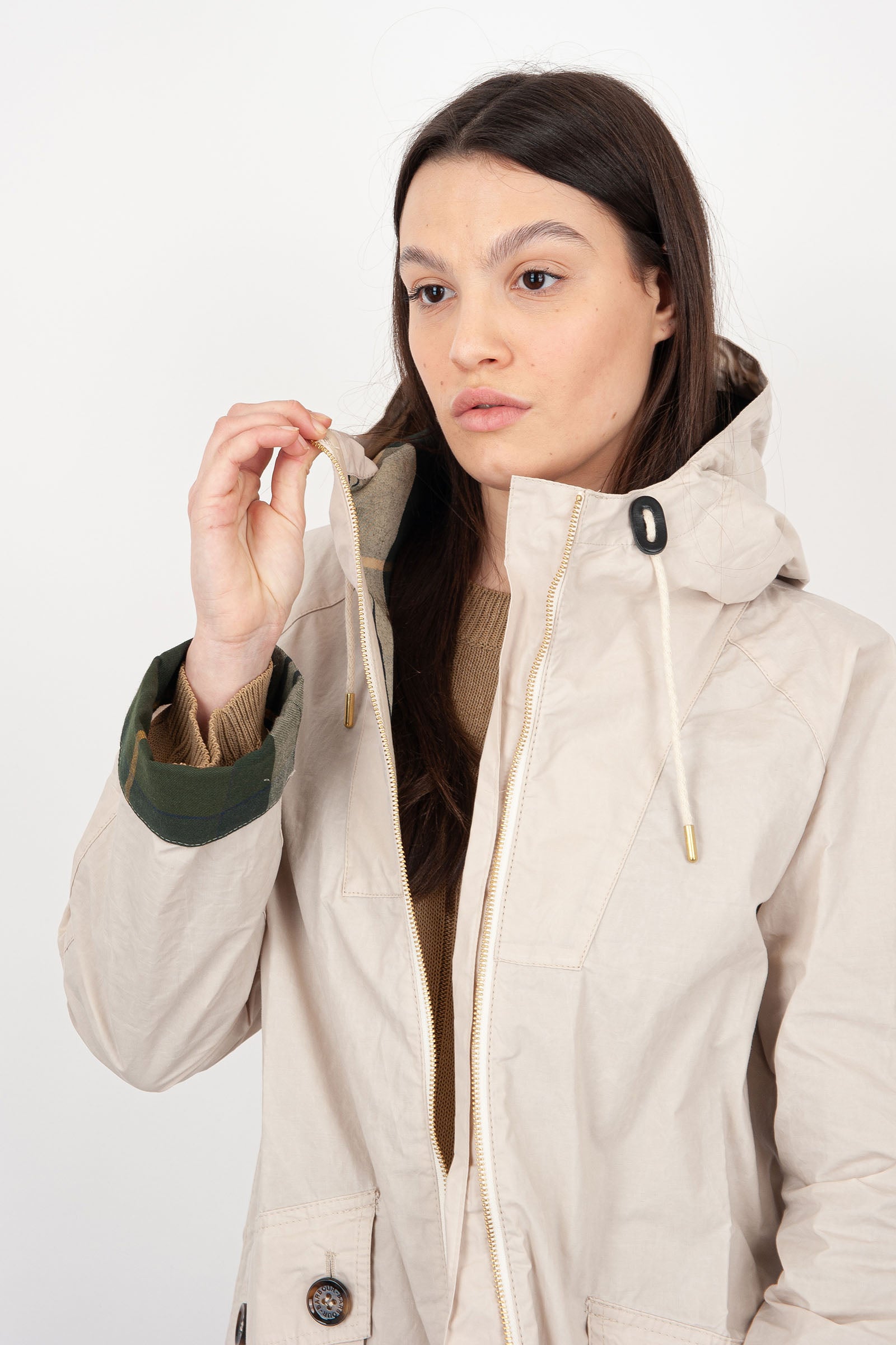 Barbour Parka Keldy Showerproof Cotton Cream - 5