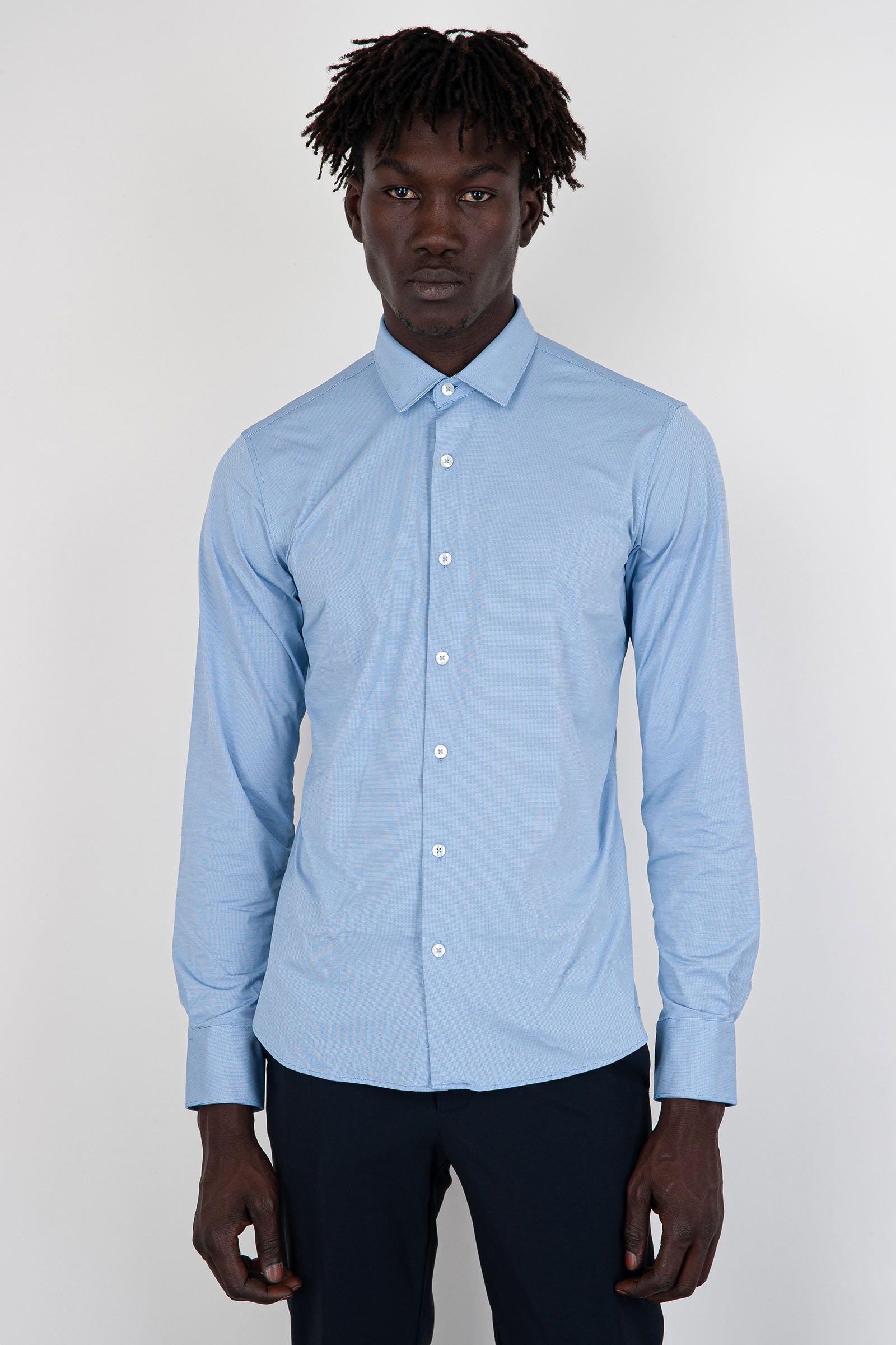 RRD Oxford Jacquard Blue Shirt - 3
