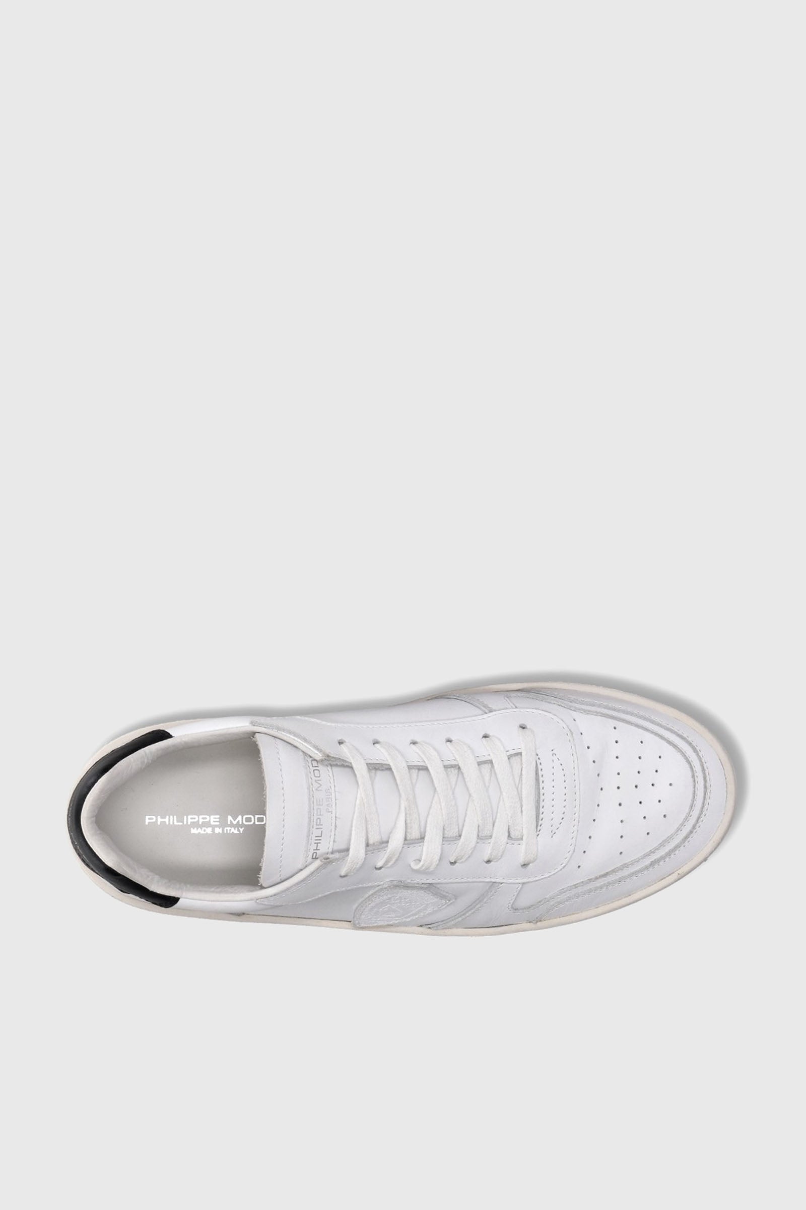 Philippe Model Sneaker Nice Veau Pelle Bianco/Nero - 4