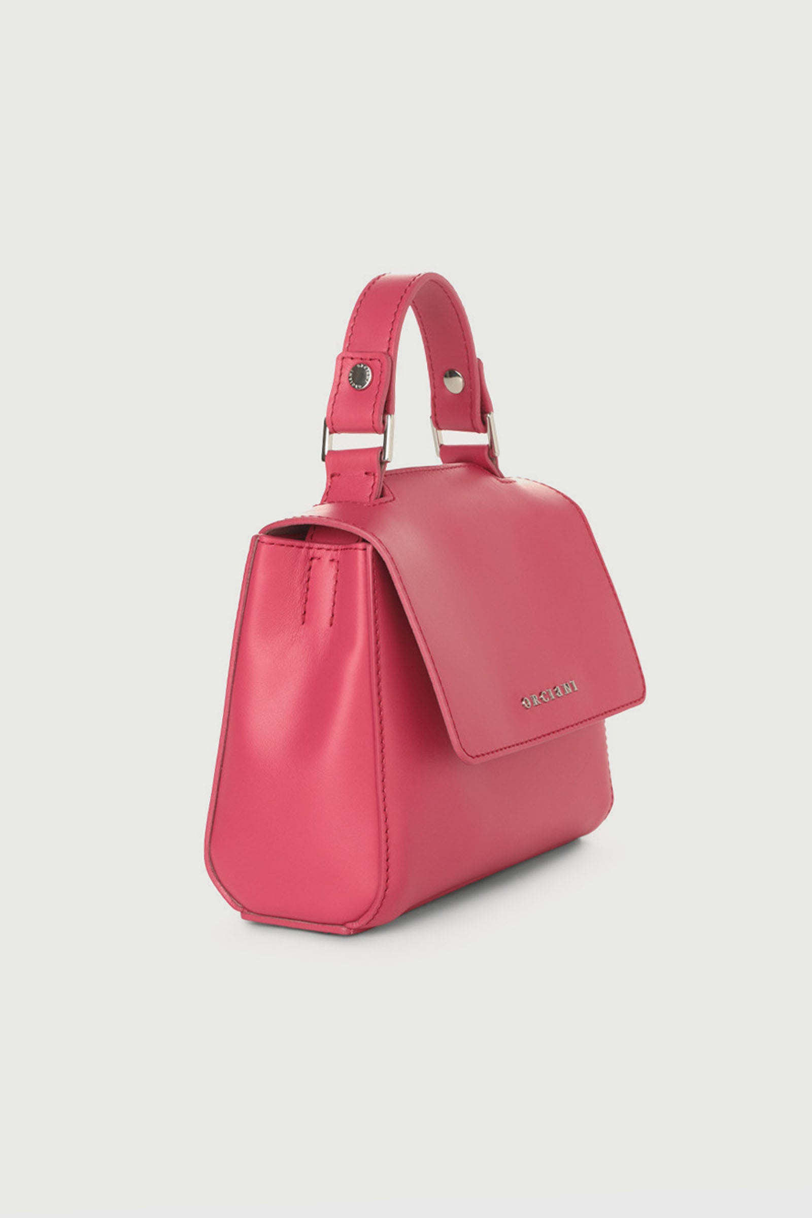 Orciani Sveva Vanity Mini Leather Bag Raspberry - 2
