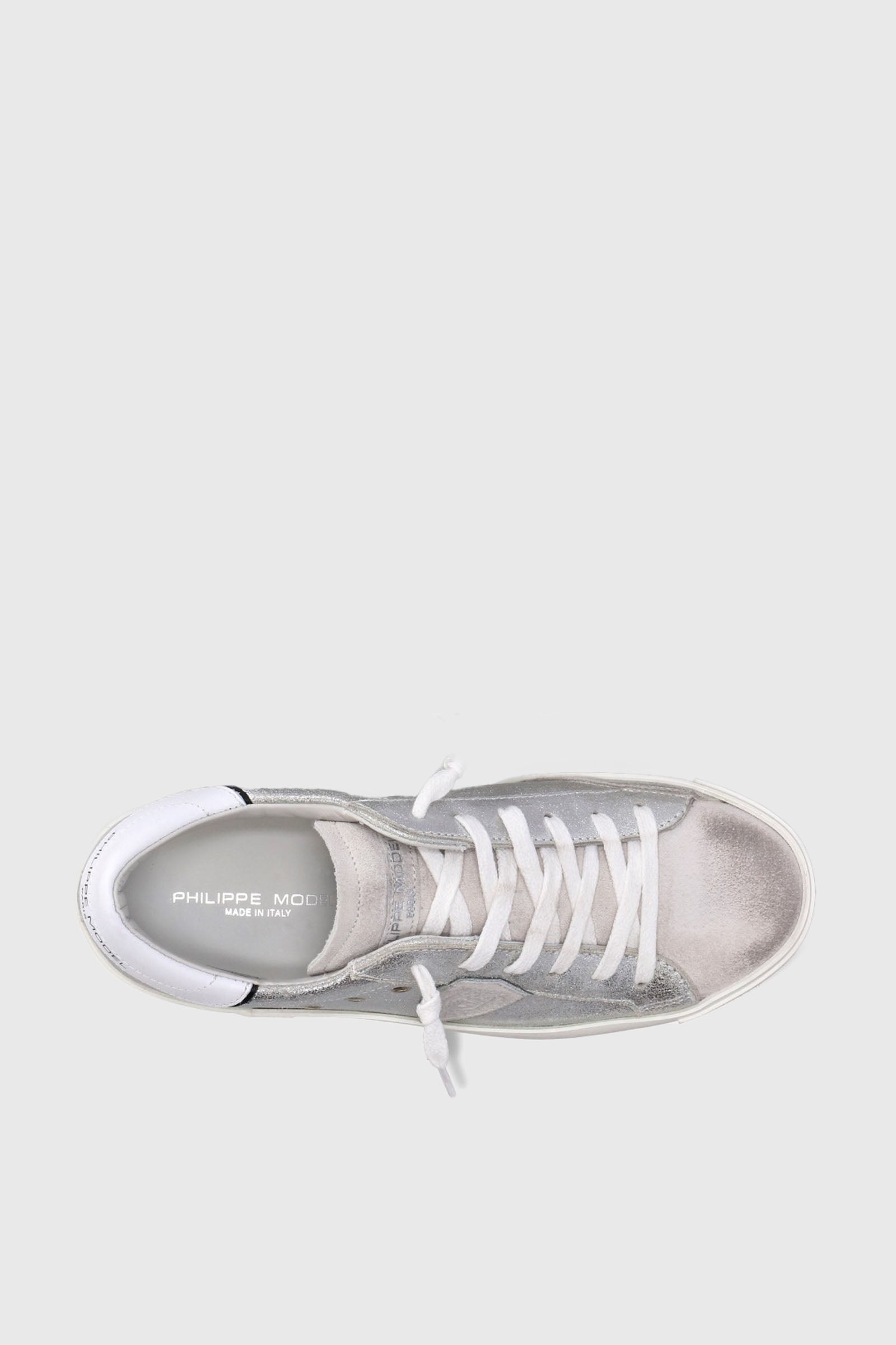 Philippe Model Sneakers PRSX Silver Leather - 4
