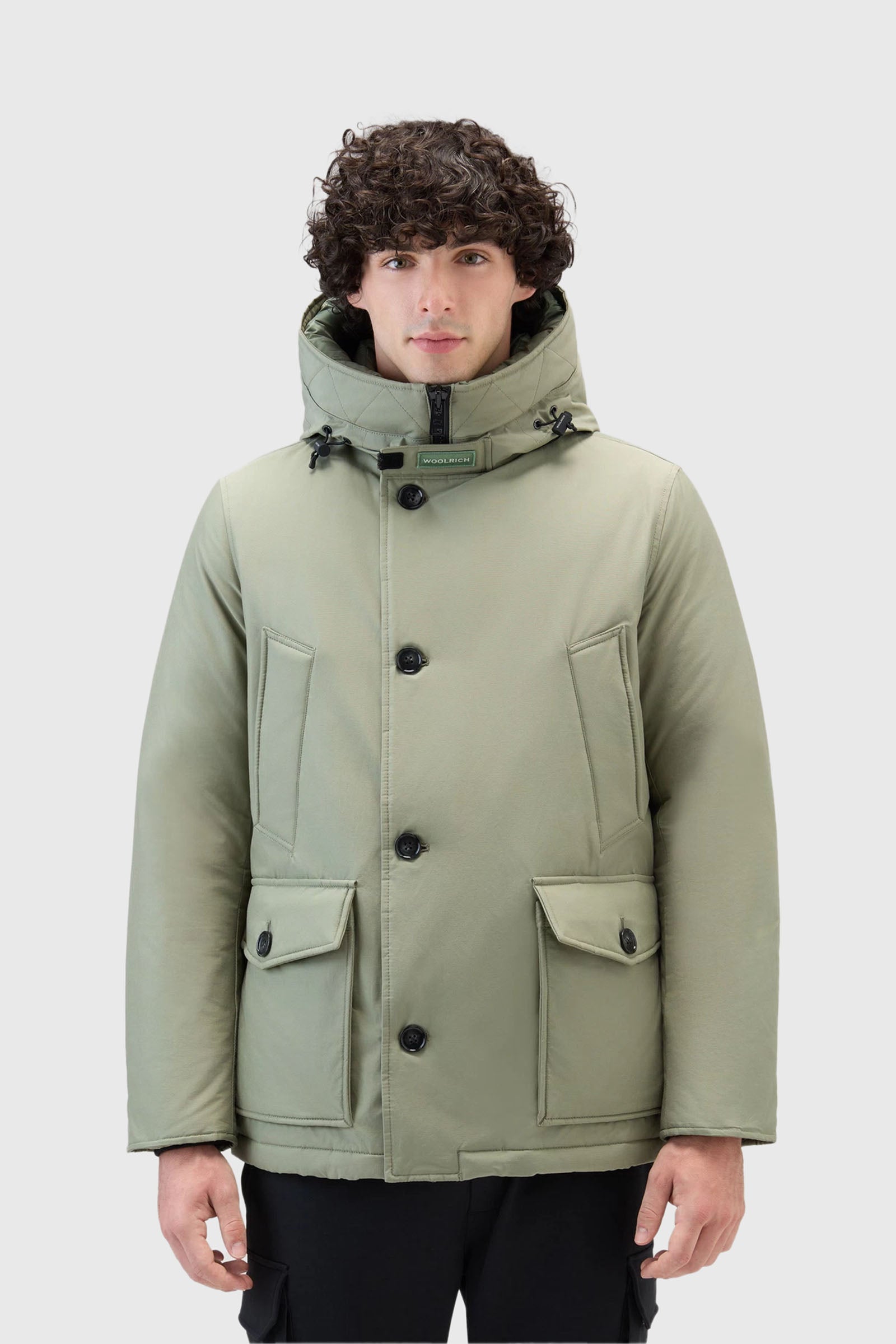 Woolrich Arctic Anorak Ramar Cloth Green Down Jacket - 1