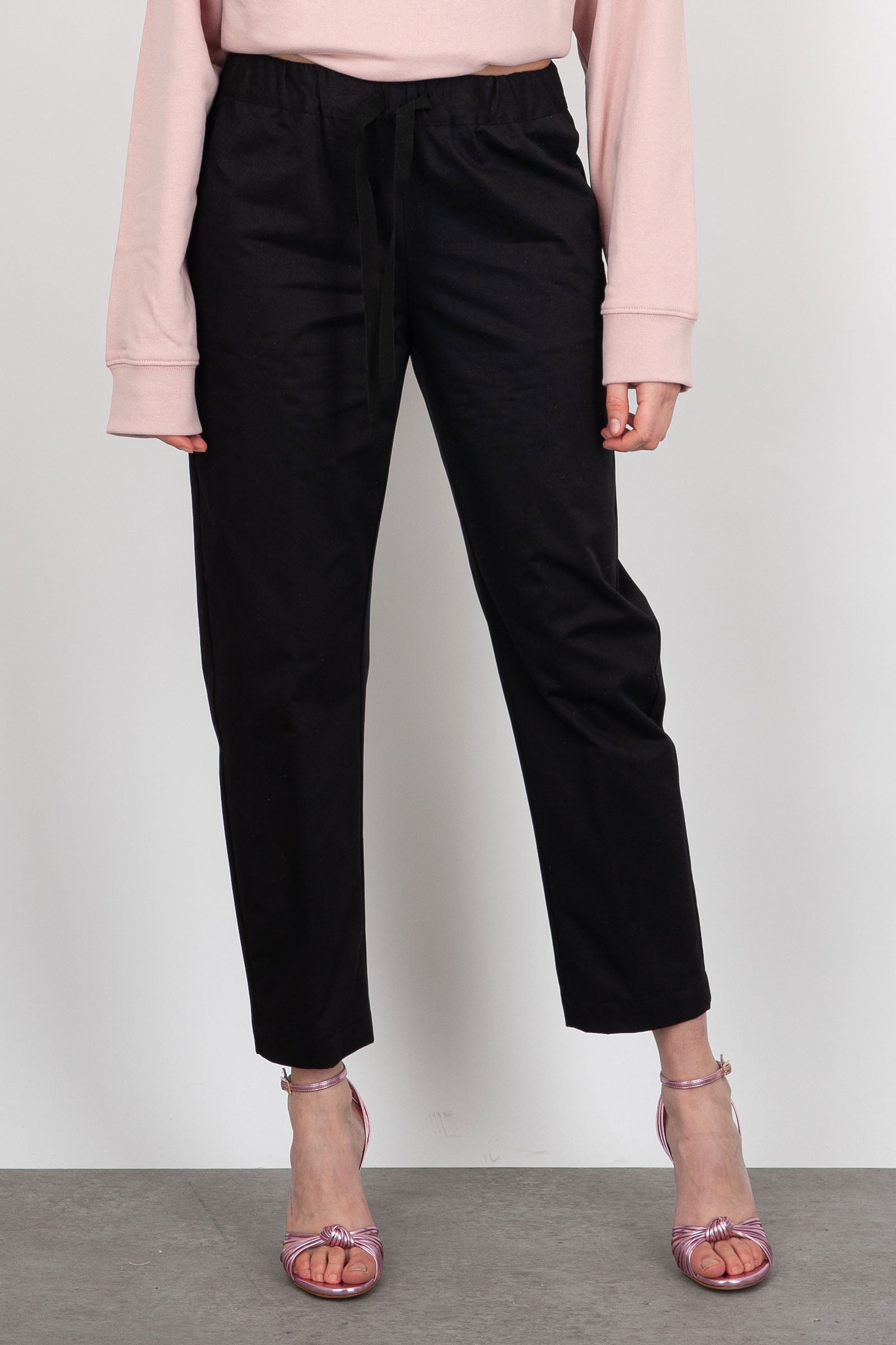 Semicouture Buddy Cotton Trousers in Black - 1
