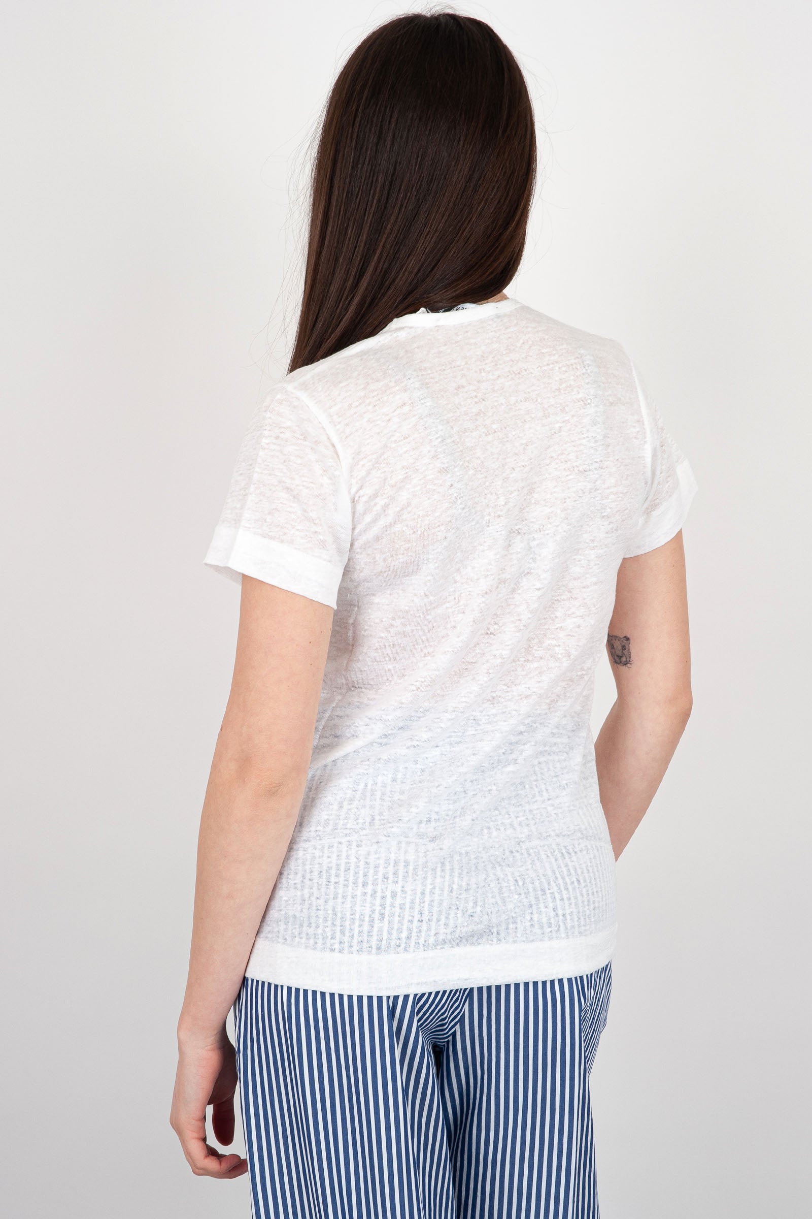 Department Five T-Shirt Doheny Linen White - 4