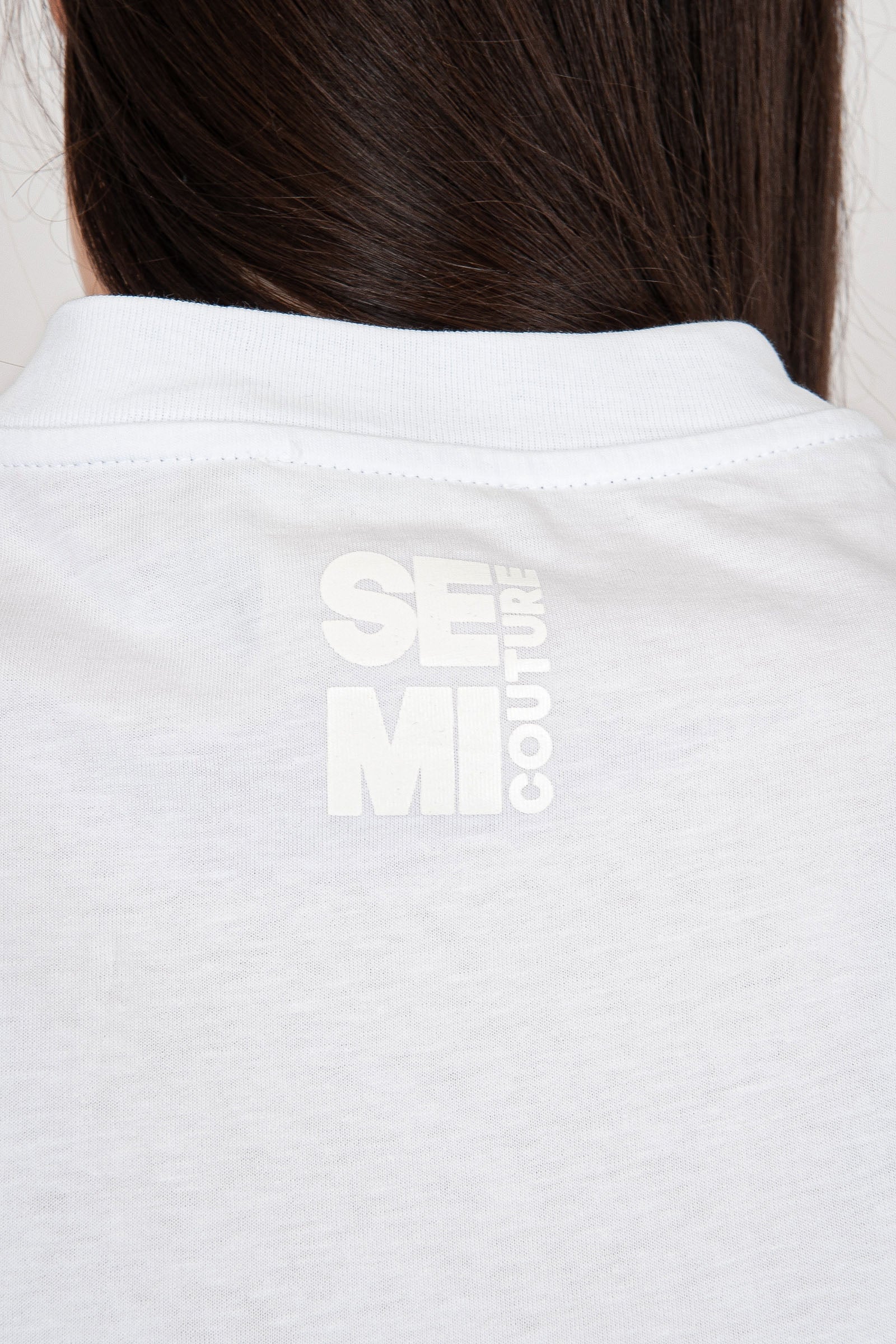 SemiCouture T-Shirt Kaisha Cotton White - 6