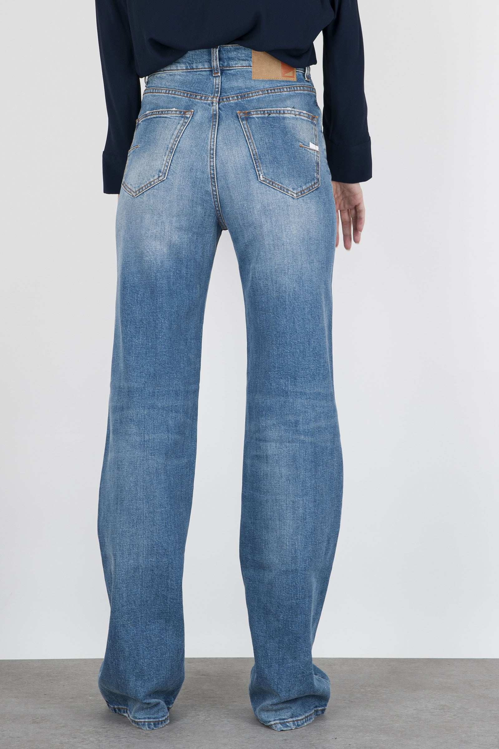 Grifoni Jeans Wide Leg Blu Chiaro Donna GJ24201390BM44 - 3