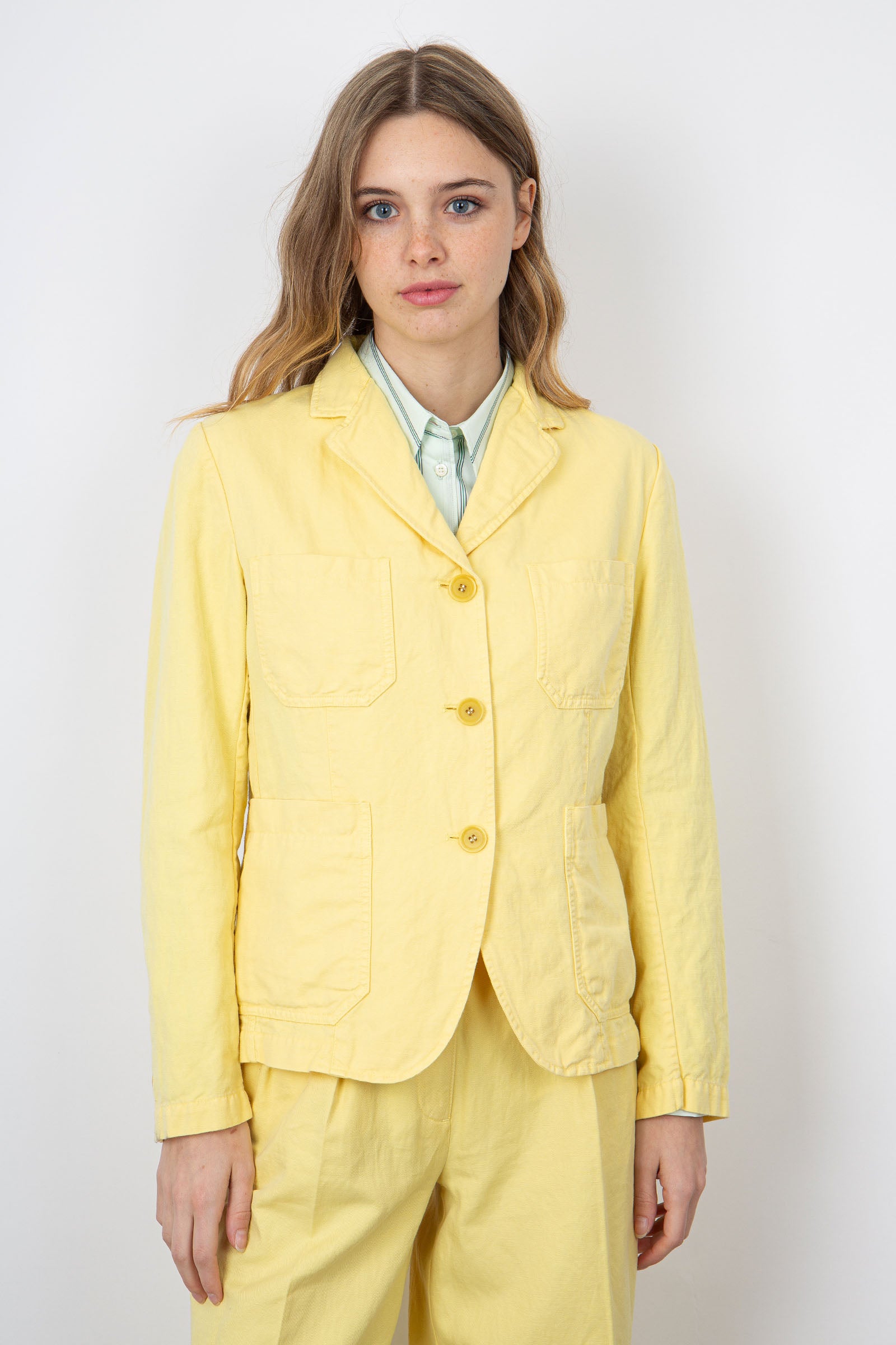 Aspesi Cotton/Linen Yellow Jacket 0930 G20885155 - 3