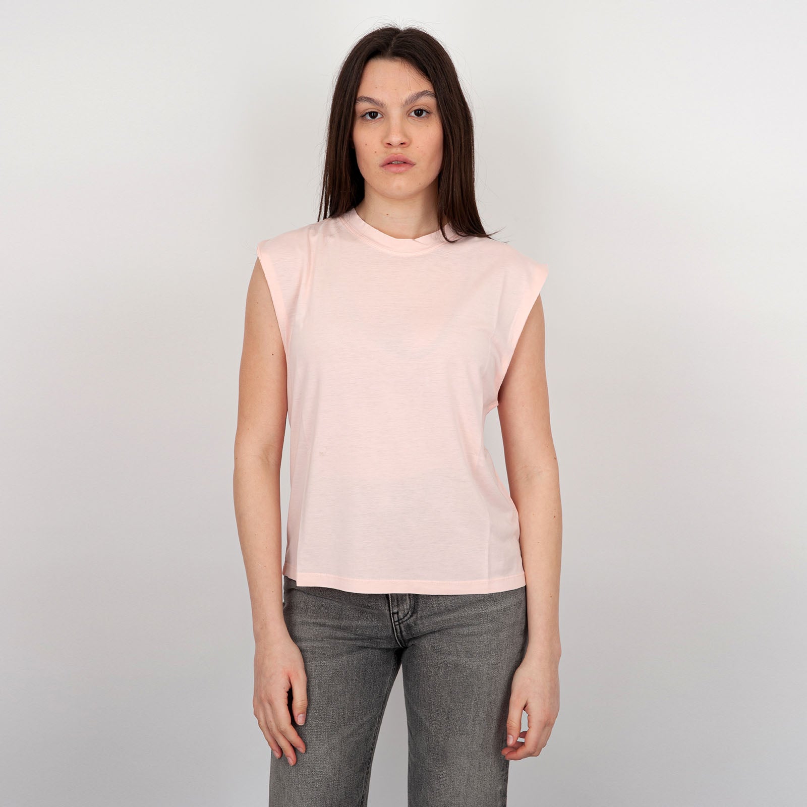 Absolut Cashmere Suzana Crew Neck T-Shirt Light Pink Cotton - 5