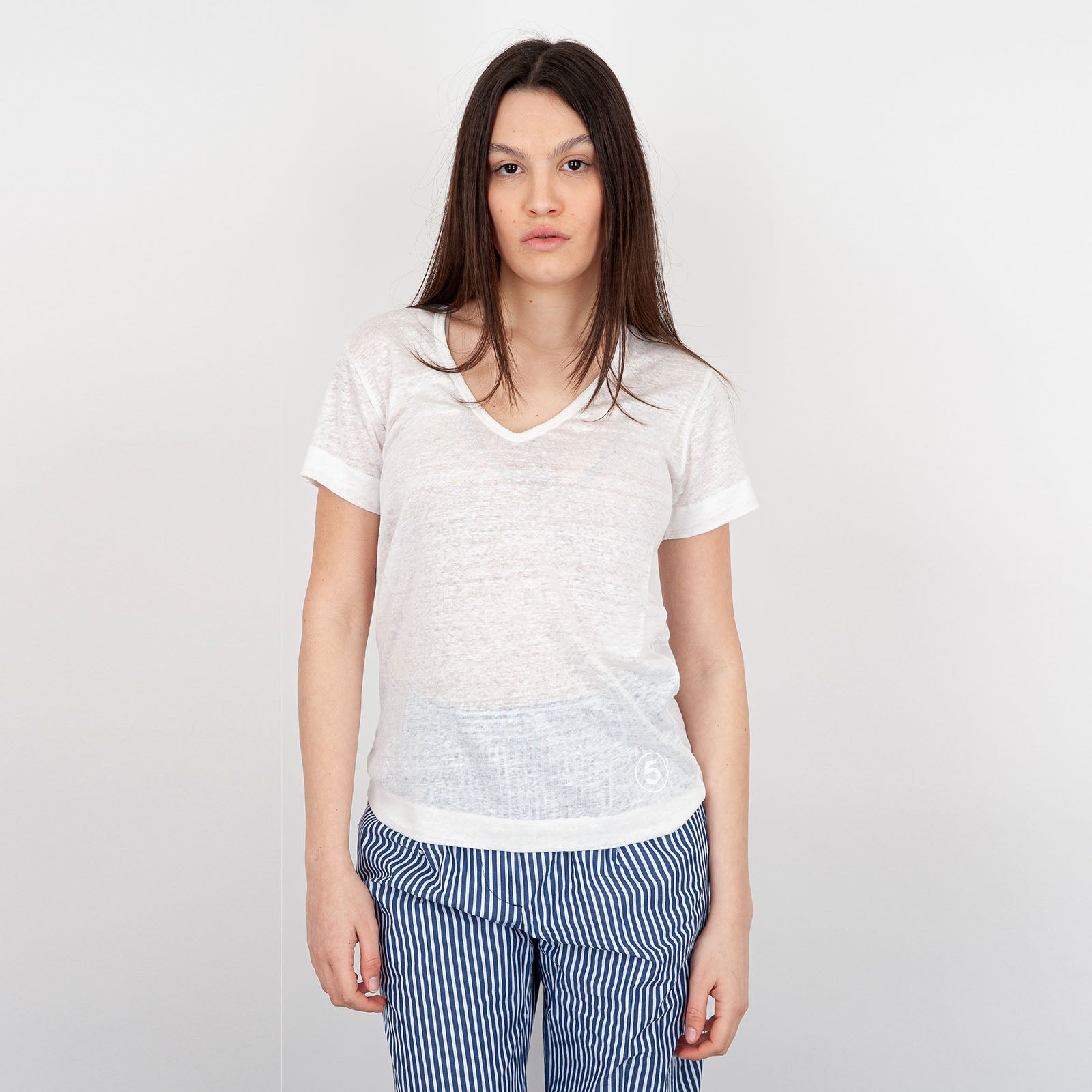 Department Five T-Shirt Doheny Linen White - 7