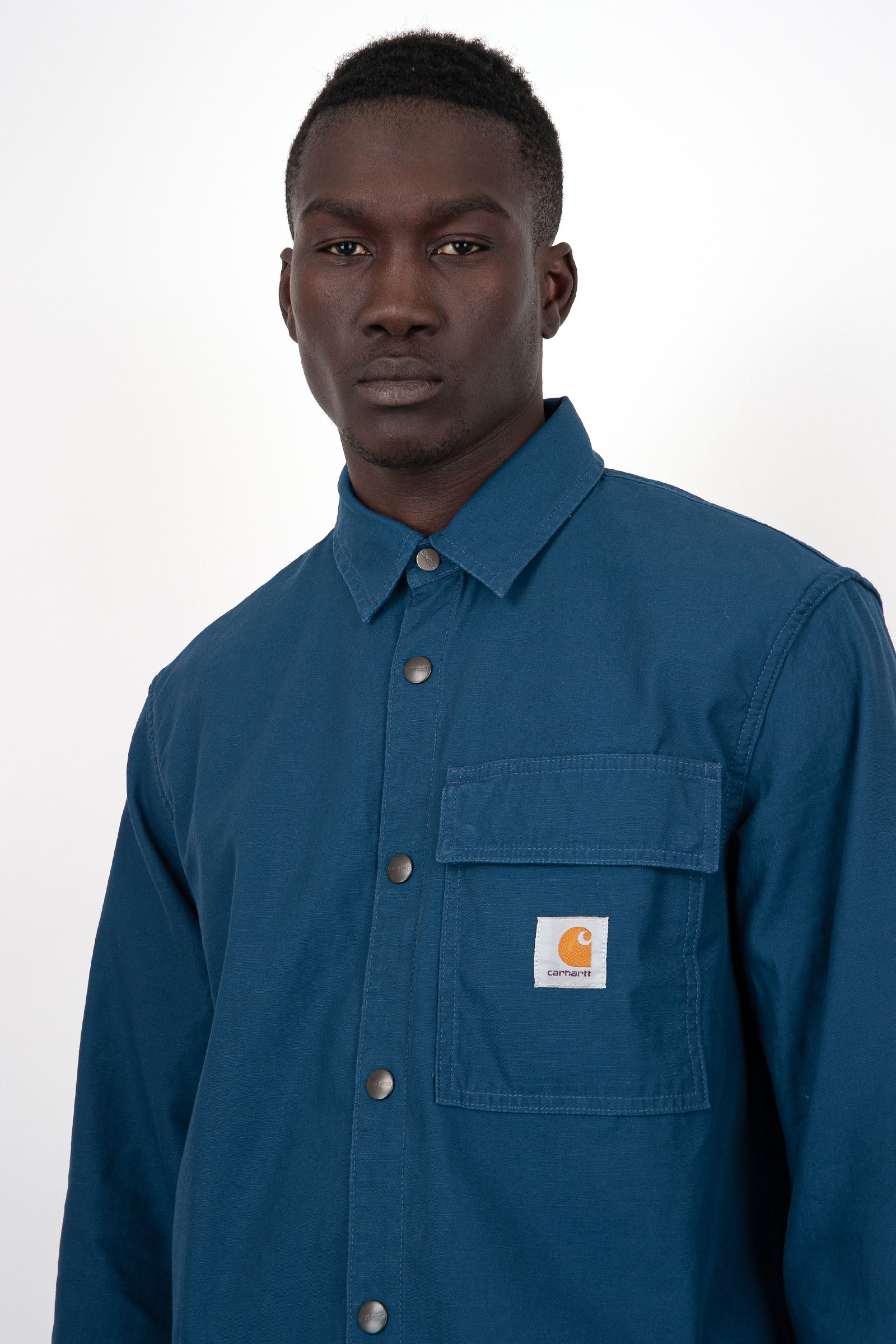 Carhartt WIP Shirt Jacket Hayworth Cotone Blu China - 5