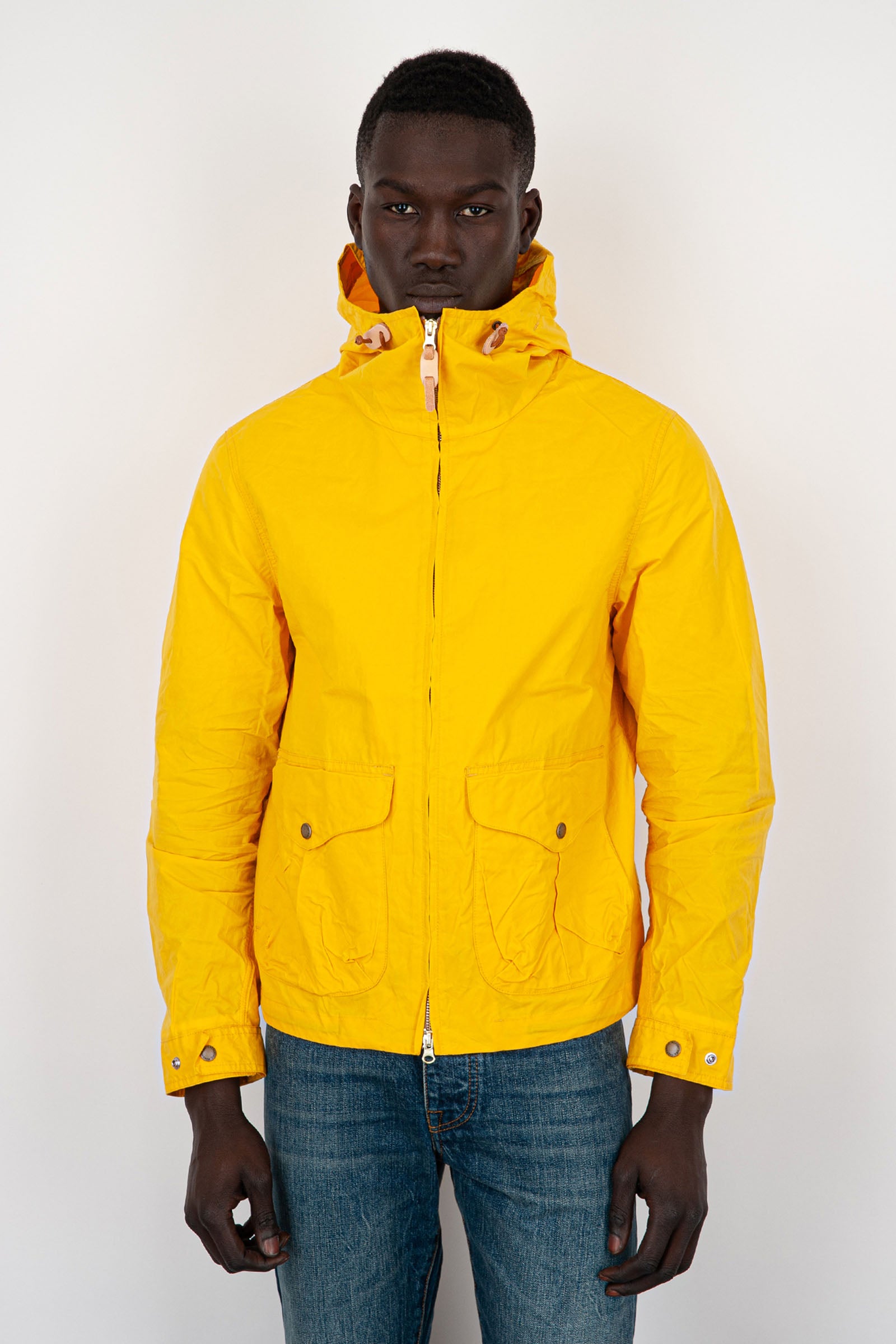 Manifattura Ceccarelli Blazer Coat With Hood Yellow Cotton - 1