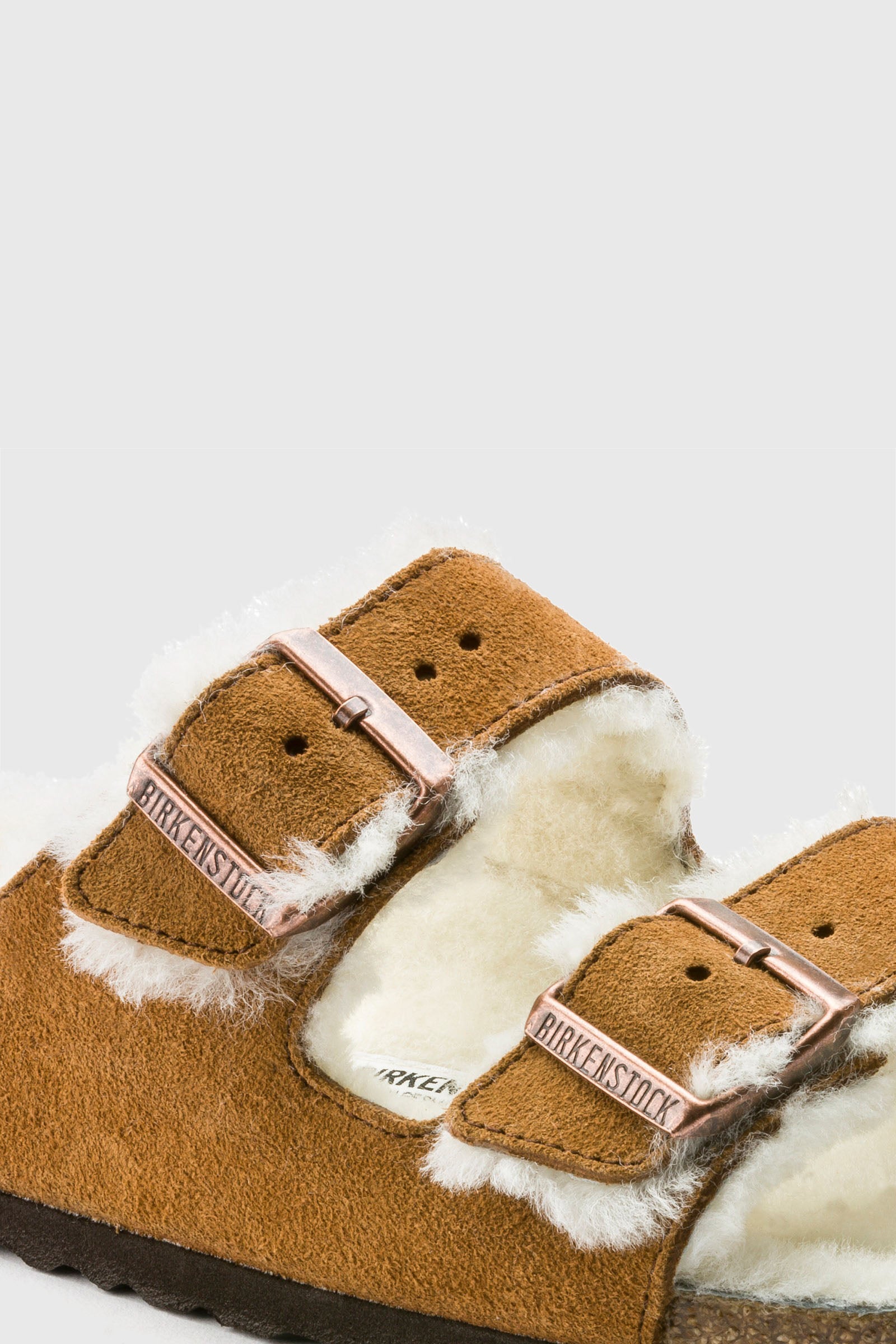 "Arizona Lamb Fur in Brown Tobacco Leather for Women" - 2