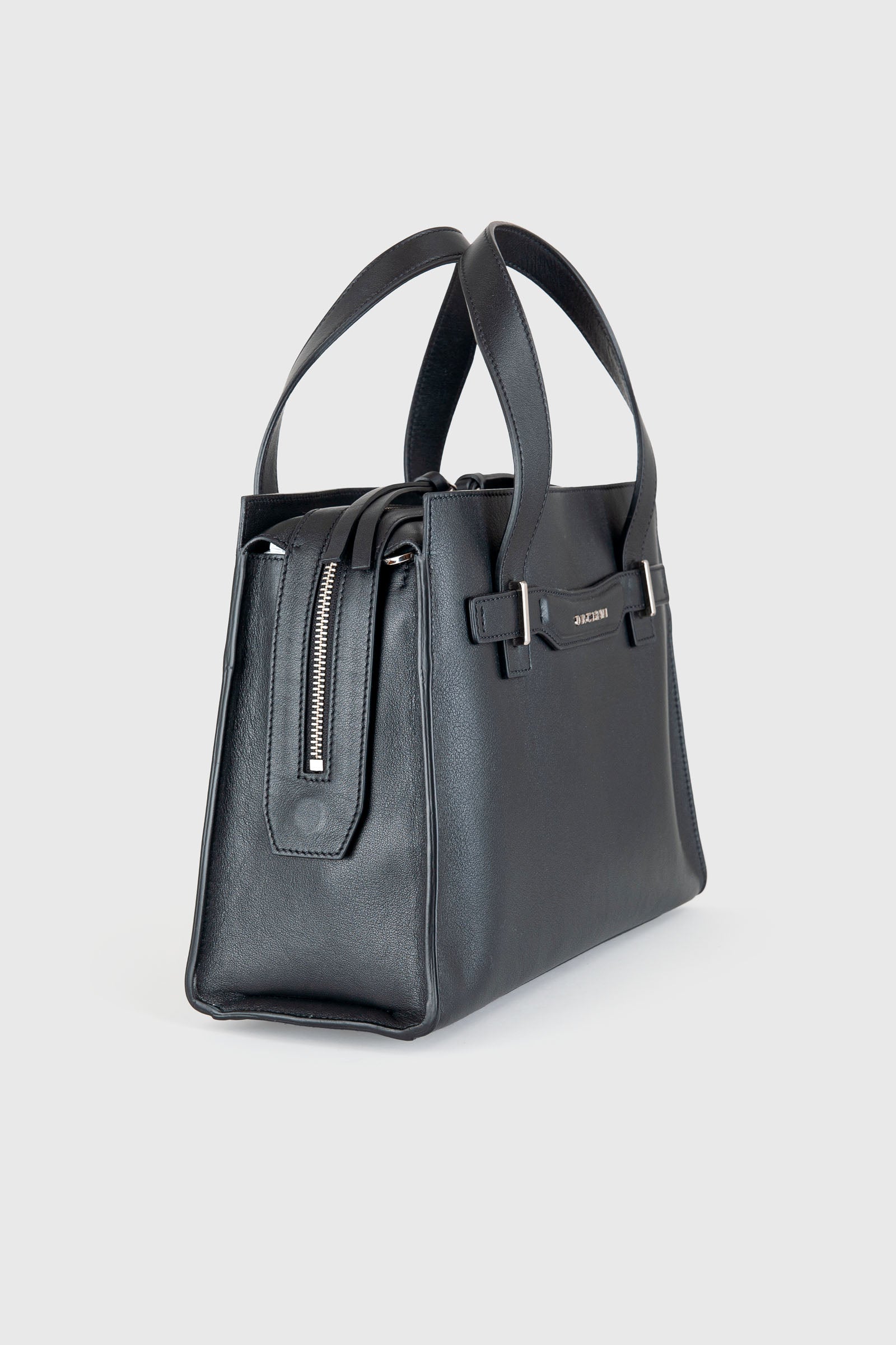 Orciani Leather Bag Black Out Black Woman B02147BLACK - 2