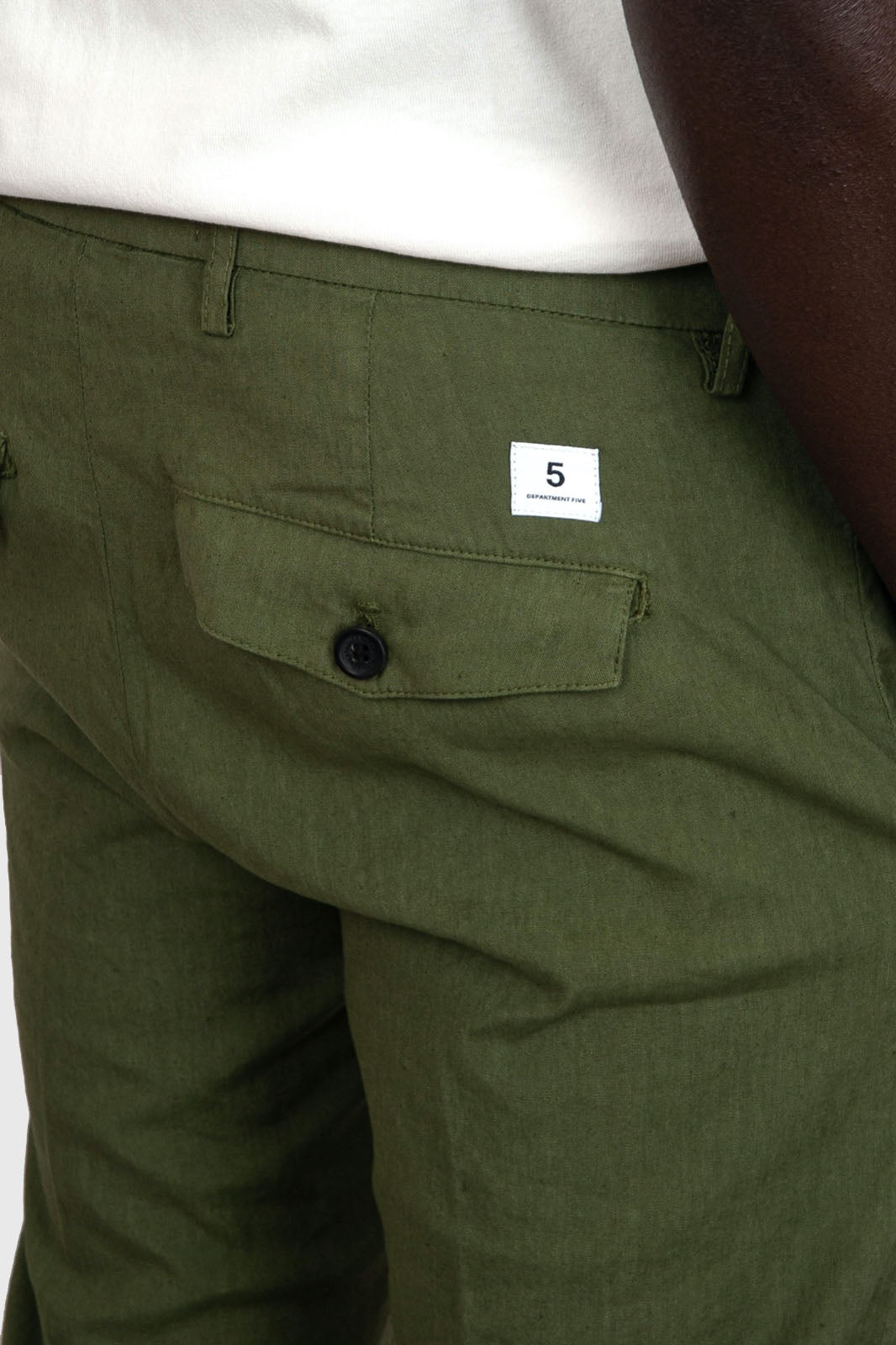 Department Five Pantalone Prince Pinces Cotone Verde Militare - 5