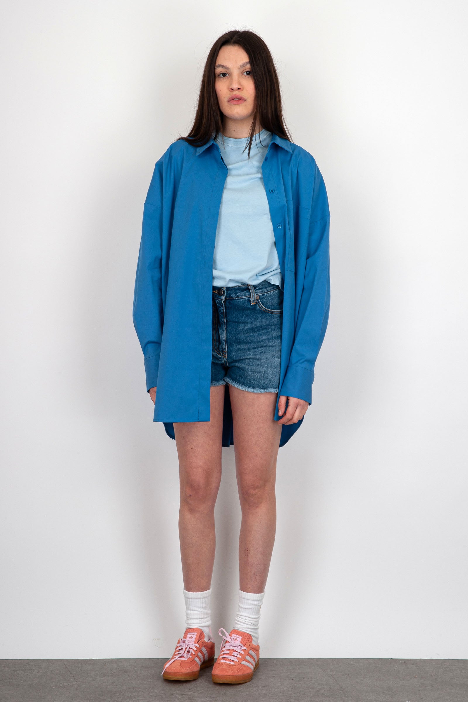 SemiCouture Lorenza Denim Shorts Medium Blue - 5