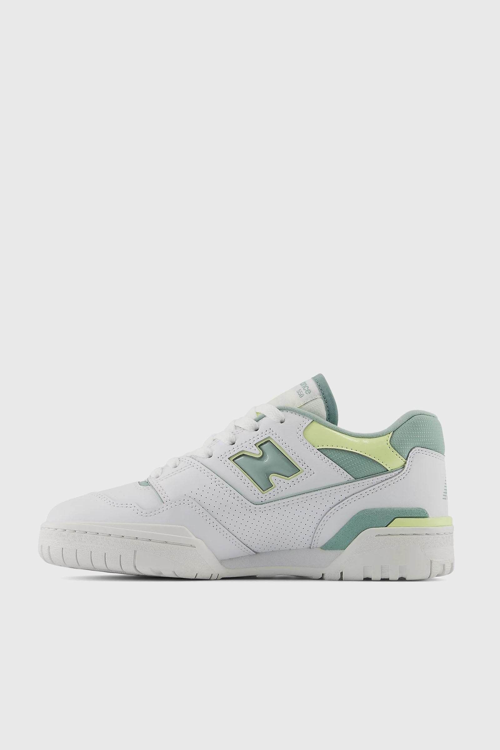 New Balance Sneakers 550 White/Green Leather - 5