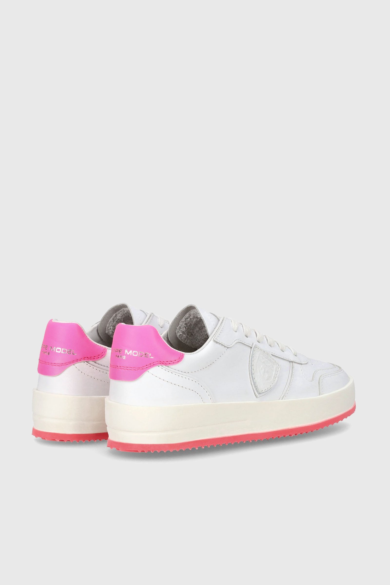Philippe Model Sneaker Nice Veau Leather White/Fuxia - 3