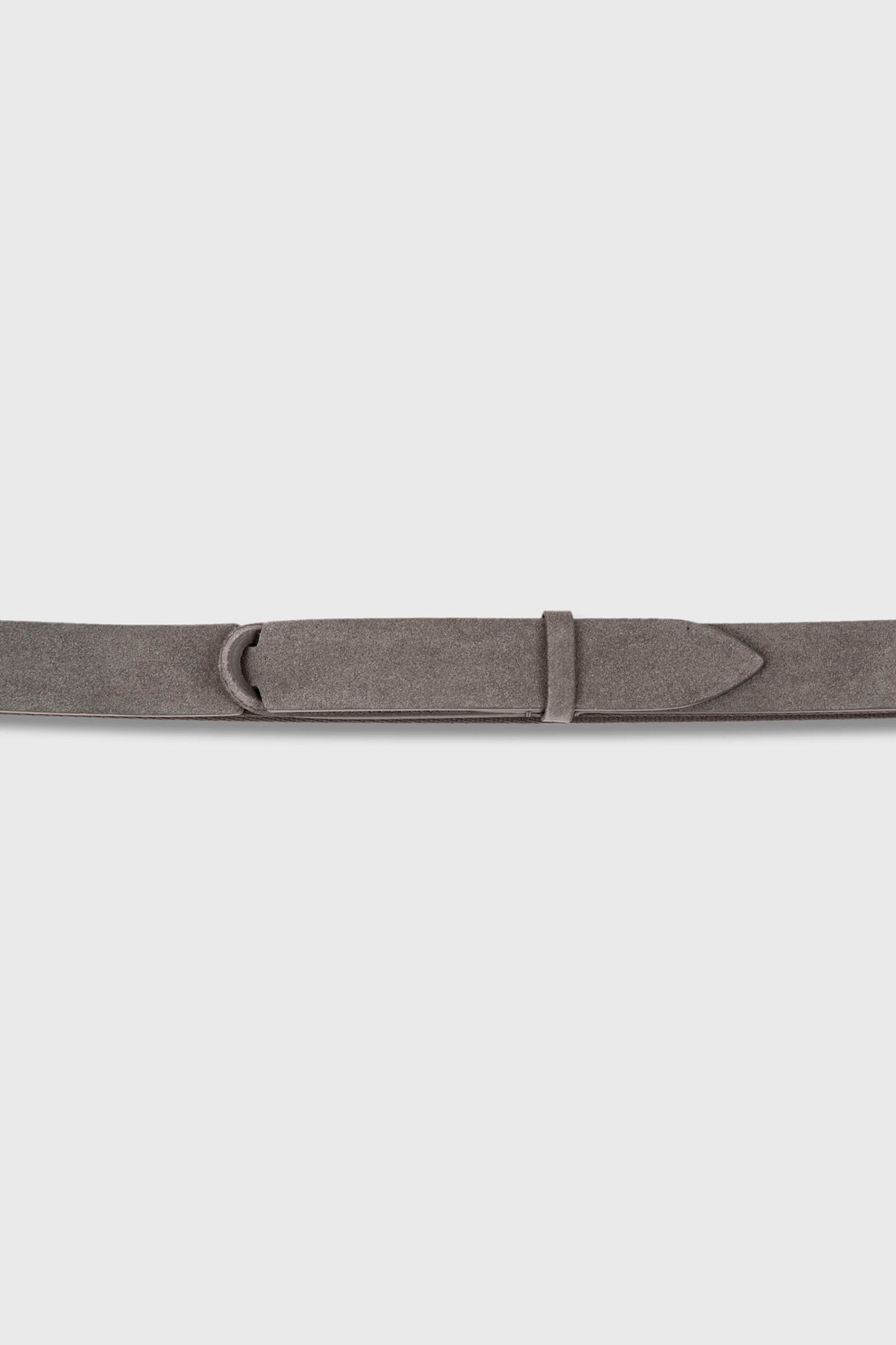 Suede And Fabric Nobuckle Belt - 3